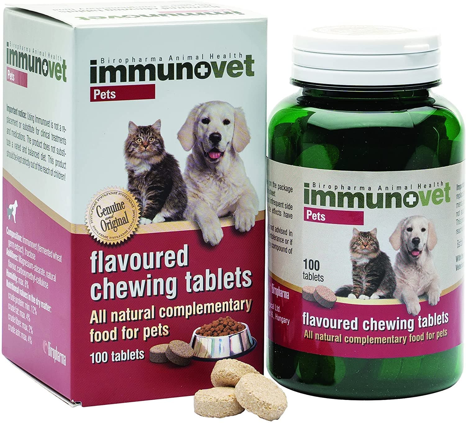 AVEMAR™ Fermented Wheat Germ Extract Spermidine - for Pets Daily Immune & Cell Enhancement, Renewed Vitality & Energy, Joint & Pain Health, Memory, Chew Tablets 100 Tablets 1 Box