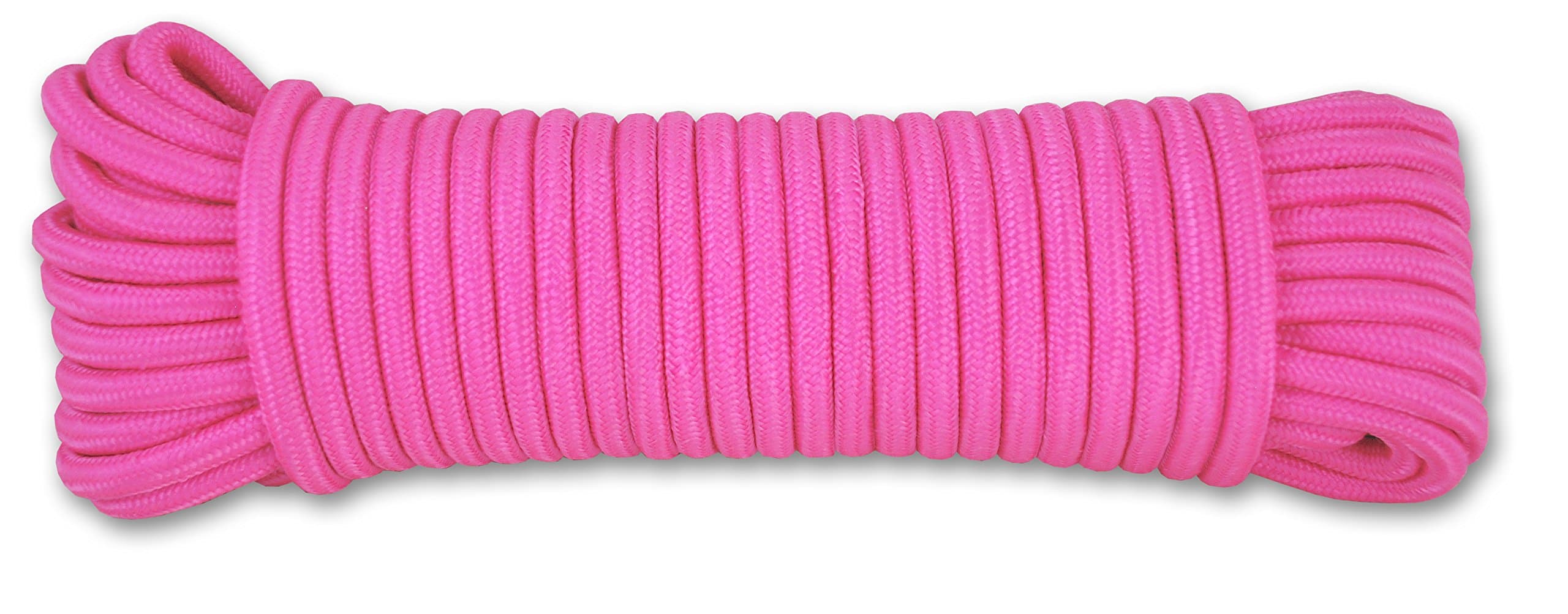 FLASH CORD DRF1 Polypropylene Braided Rope, Hot Pink, 20 M