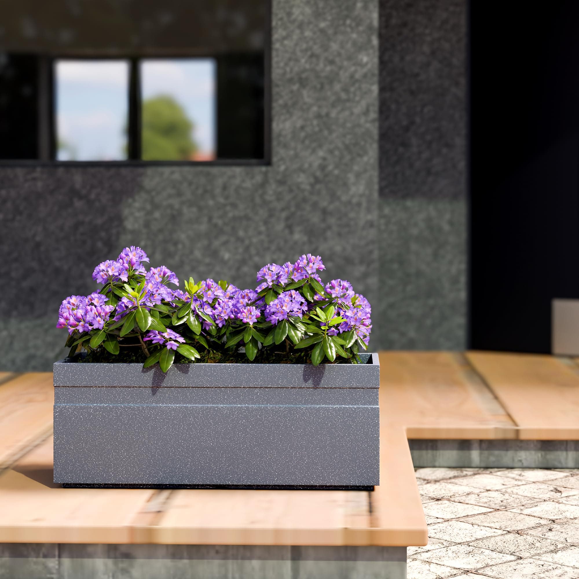 YUCCABE ITALIA FOXB GT 21 INCH Rectangle Pots for Plants Highly Durable Polymers Lightweight Indoor Outdoor Flower Pot Gamla Tree Planter Container Planters for Living Room, Balcony Garden