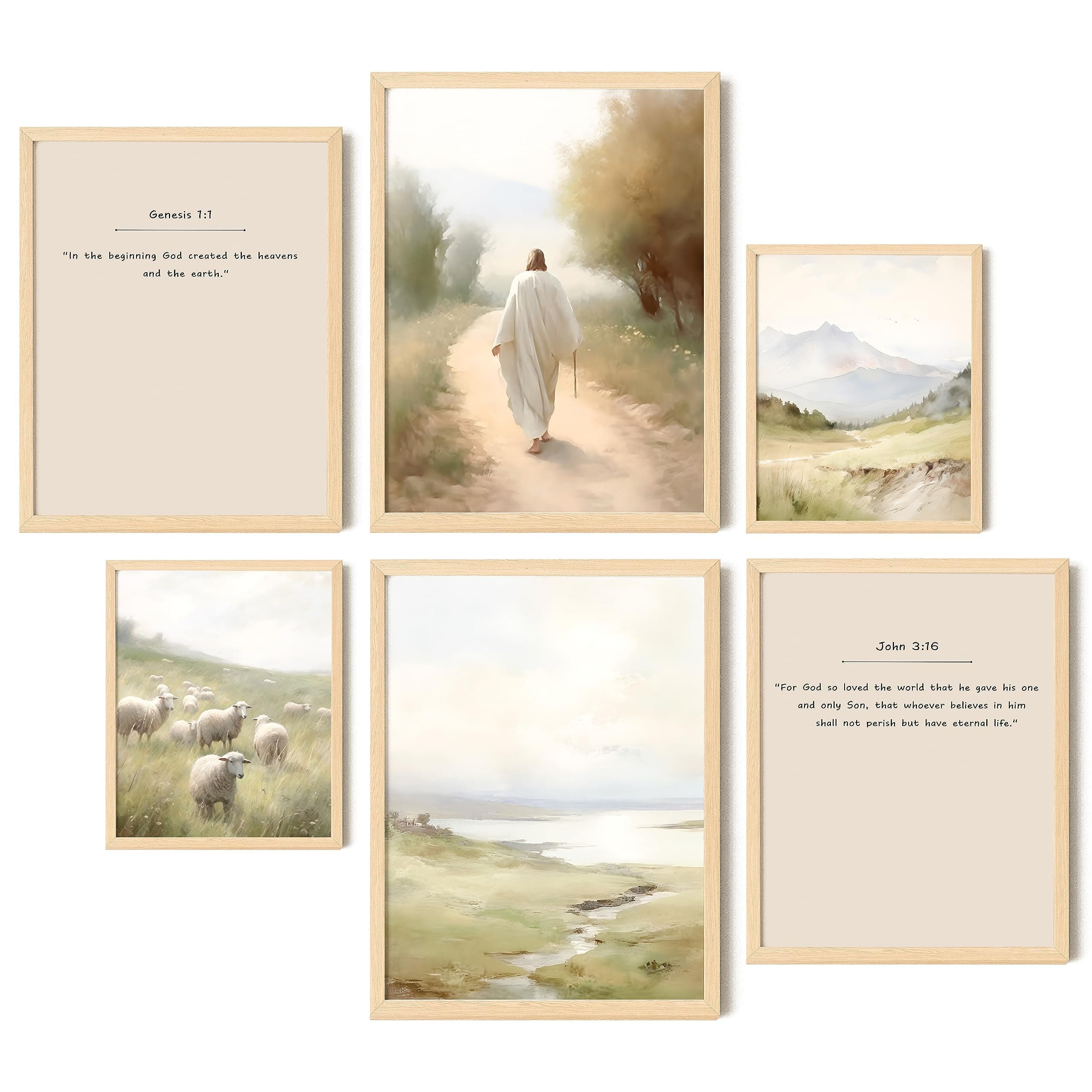 EXCOOL CLUB Jesus Wall Decor - 12x16 Christian Posters Bible Scripture Art, Lds Jesus Christ Picture, Bible Verse Wall Art, Religious Quotes Christian Art Print for Home Bedroom (UNFRAMED)