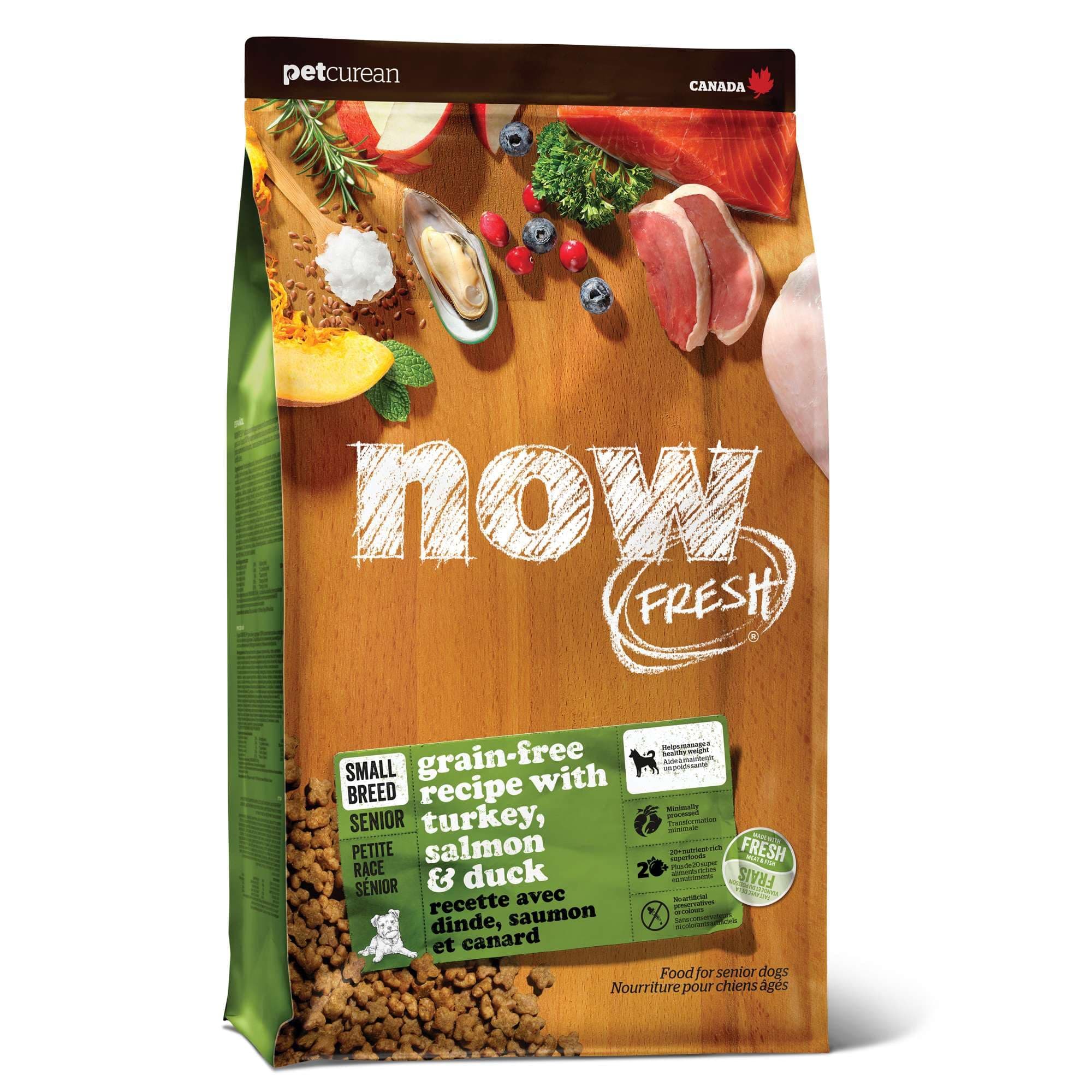 Grain-Free Small Breed Senior Dry Dog Food with Turkey, Salmon & Duck, Premium Kibble with Real Poultry & Fish, Chicken-Free, Added Glucosamine & Chondroitin for Healthy Joints, 6 lb Bag