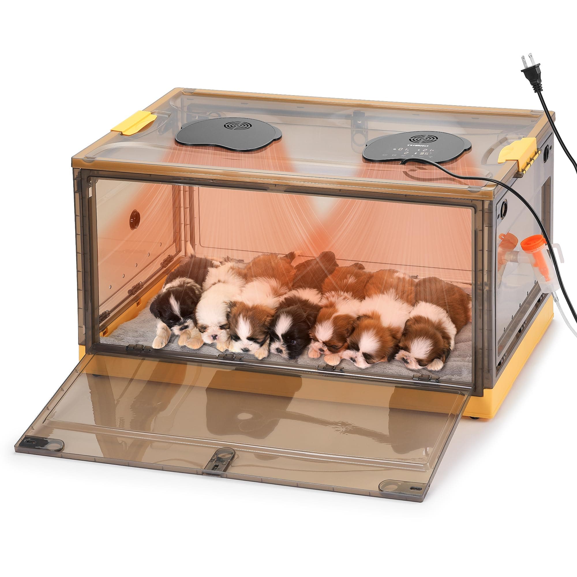 TURBRO 157 L Pet Incubator for Puppies and Kittens, Temperature and Humidity Control with Thermostat, Ventilation System, 3 Fan Speeds, All Accessories Included