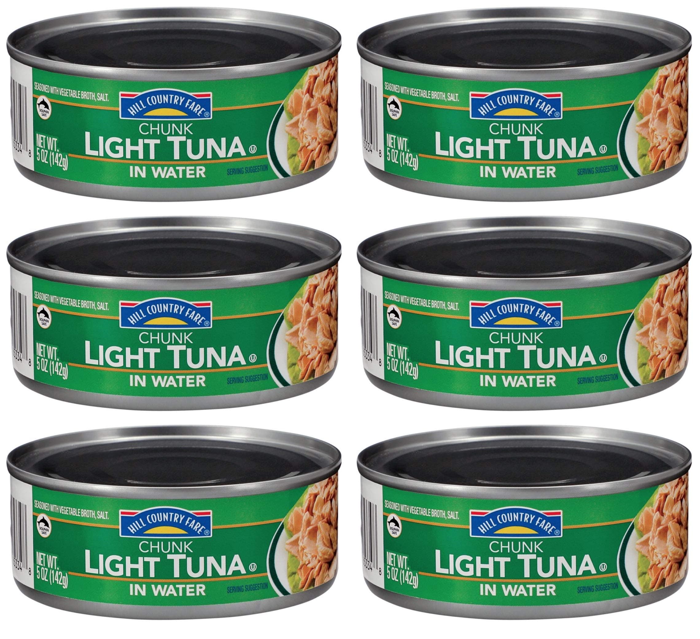 Hill Country Fare Chunk Light Tuna in Water 5 oz (Pack of 6)