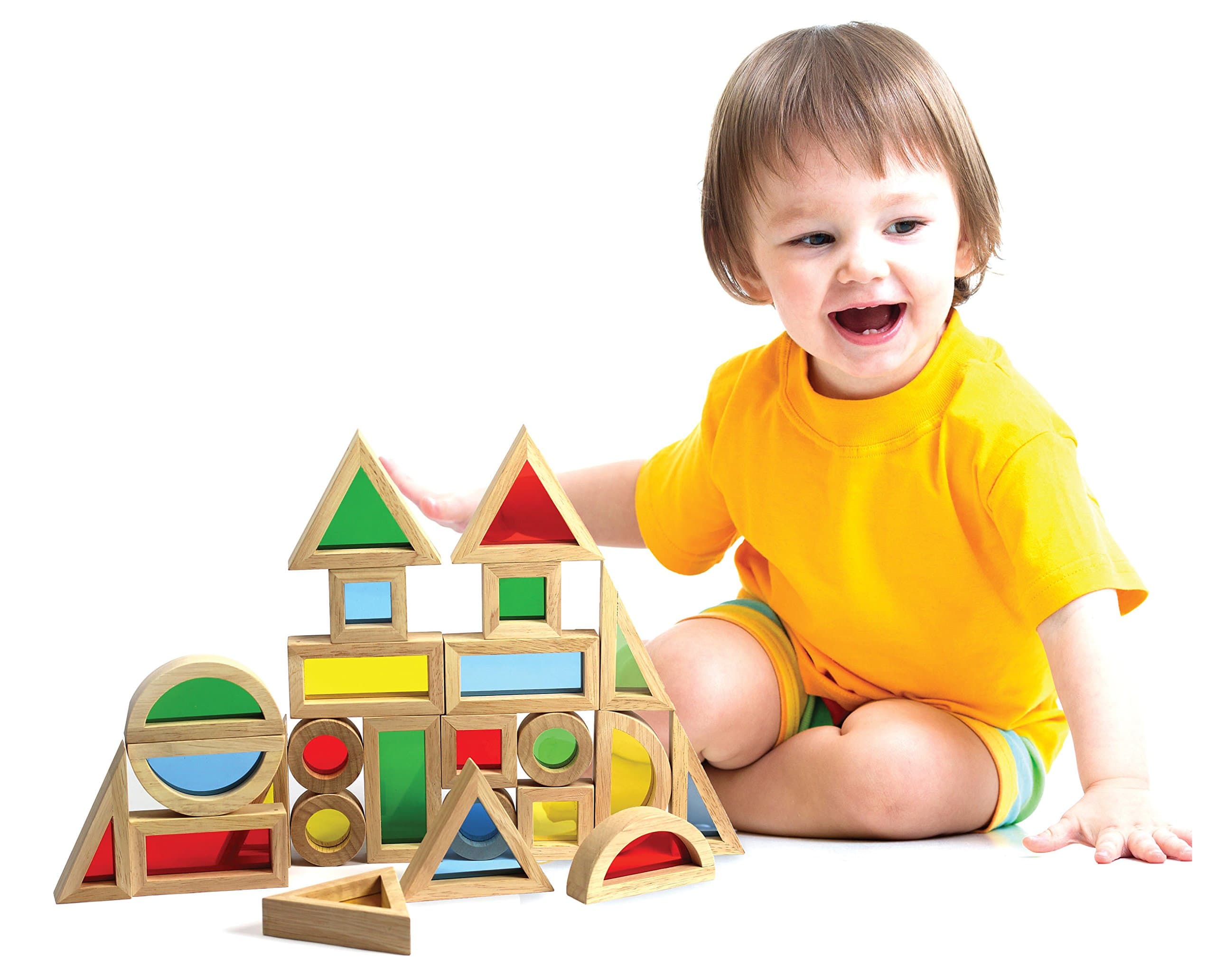 Kids Destiny Classic Wooden Rainbow Educational Building blocks Set