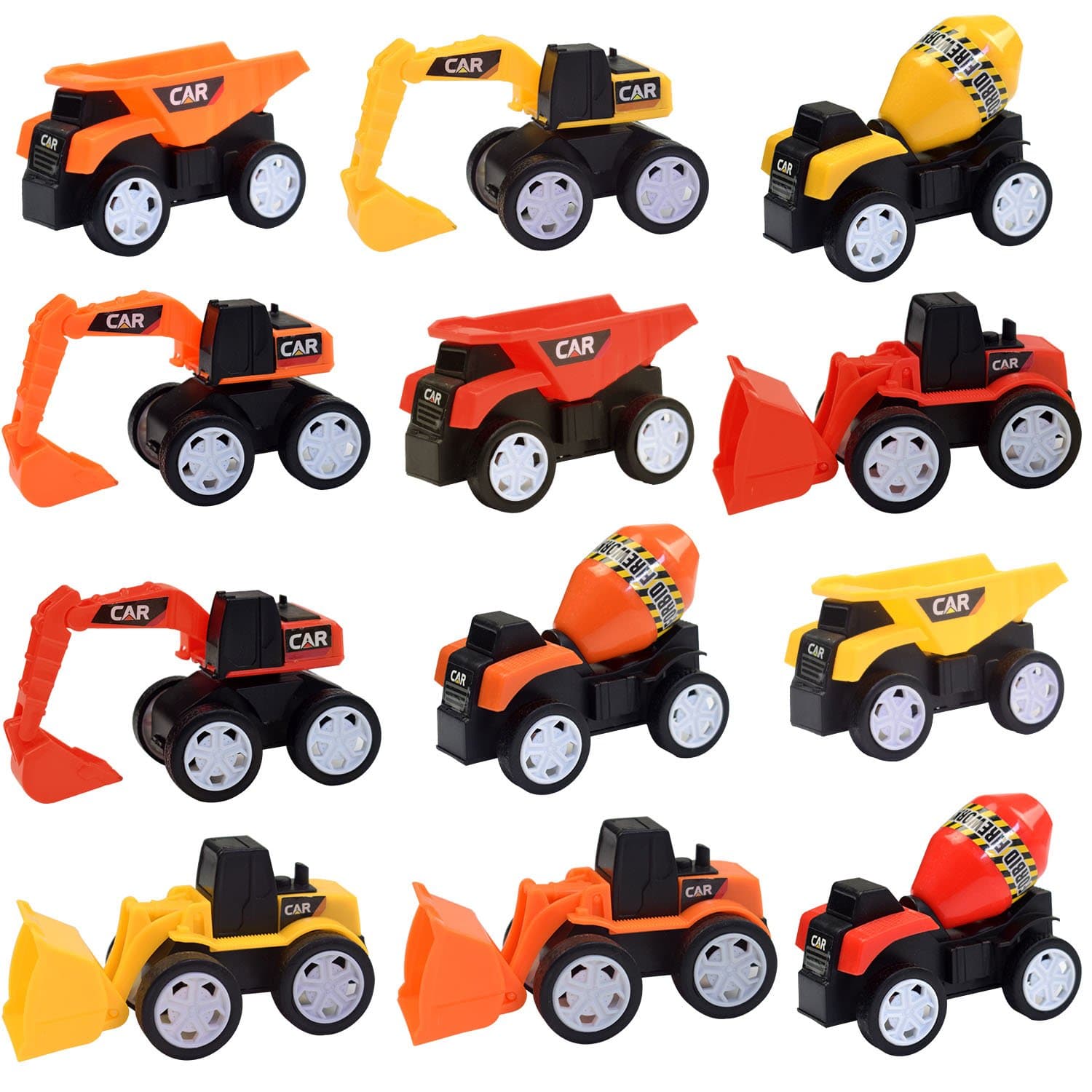 LEHII Toy Cars for Toddlers Boys Kids - Pull Back Halloween Truck and Car Party Favors for Kids, Construction Birthday Party Supplies, Mini Toy Cars for Toddlers Boys Girls ( 12 Pcs )