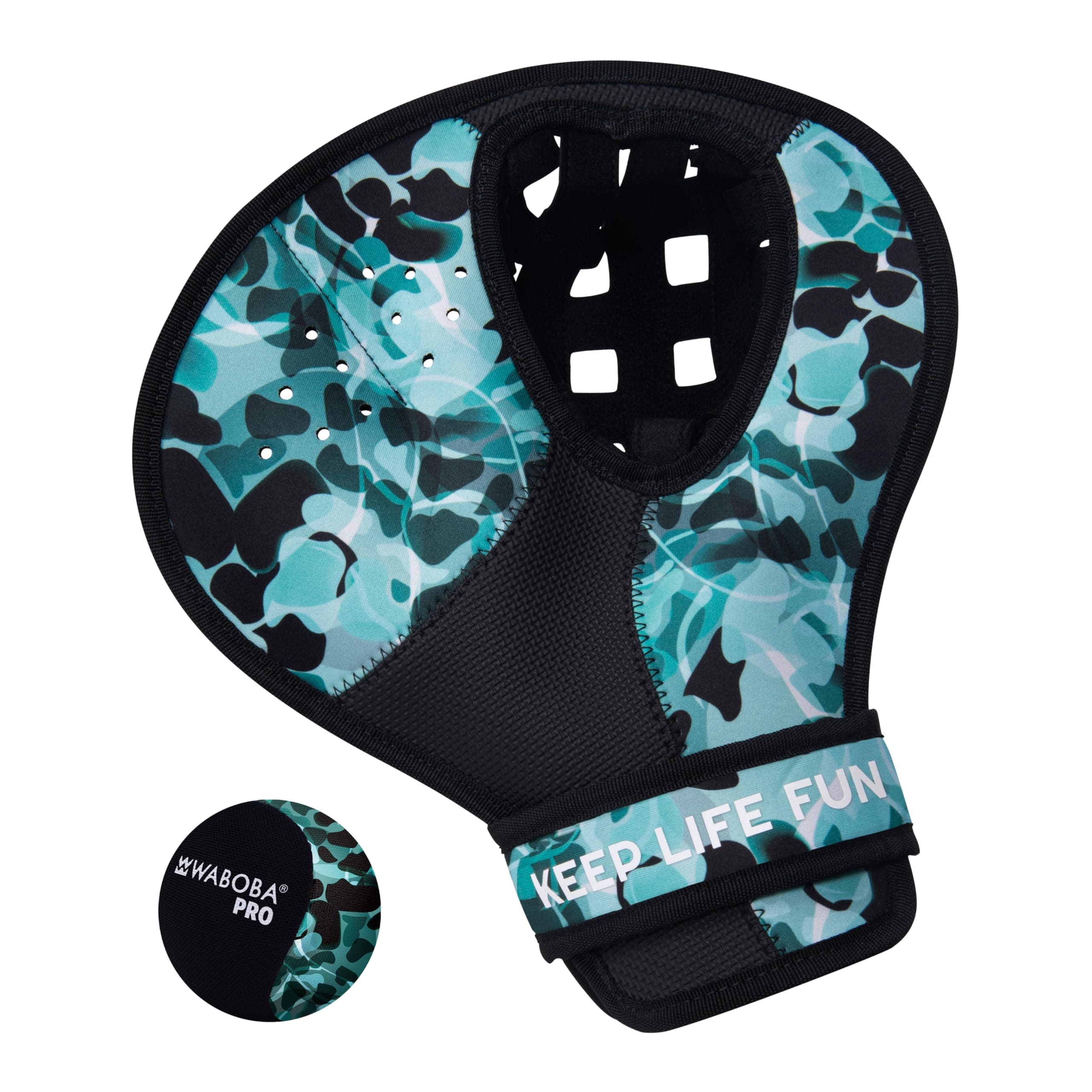 Catch Water Glove Pro Water Bouncing Ball Set - for Beach Games & Swimming Pool Toys – Baseball Style Mitt for Catching Water Balls – One Size Ambidextrous Design