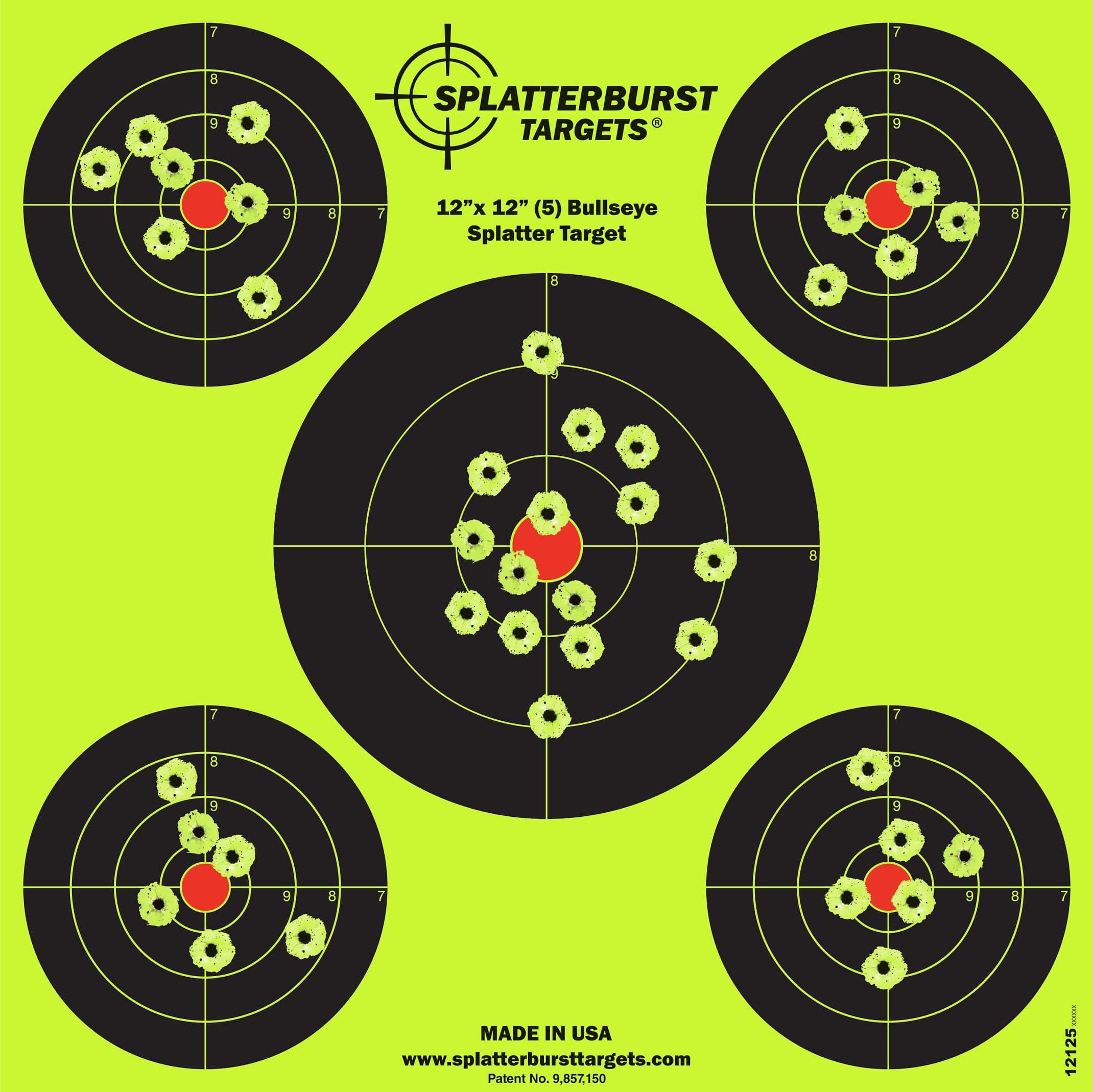 12"x 12" (5) Bullseye Splatter Target