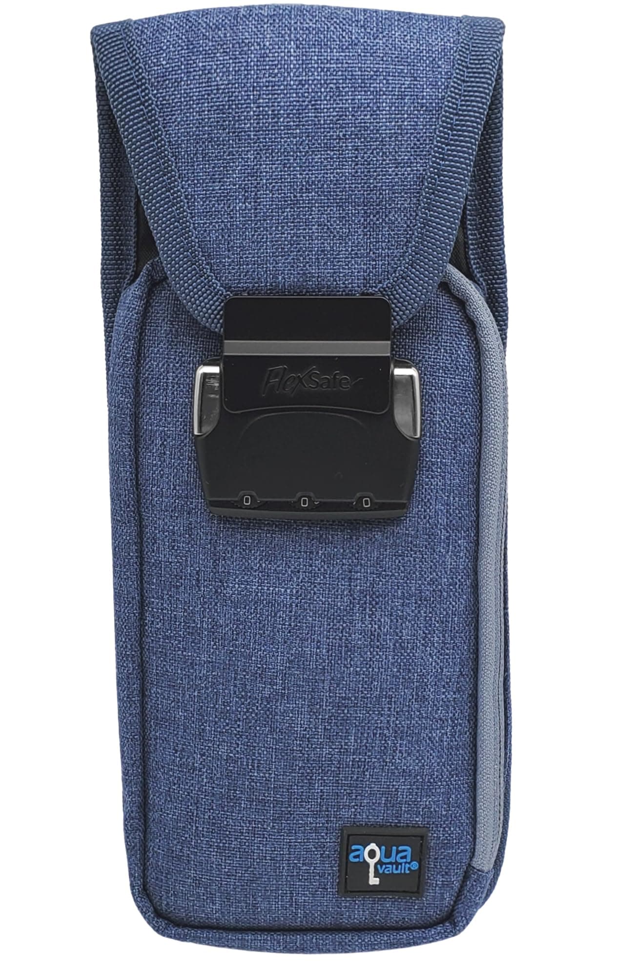 AquaVault Portable Travel Safe – Classic Anti-Theft, Nylon Cut-Resistant Lockbox for Beach, Pool, Hotel, and Outdoors (Blue, Mini)
