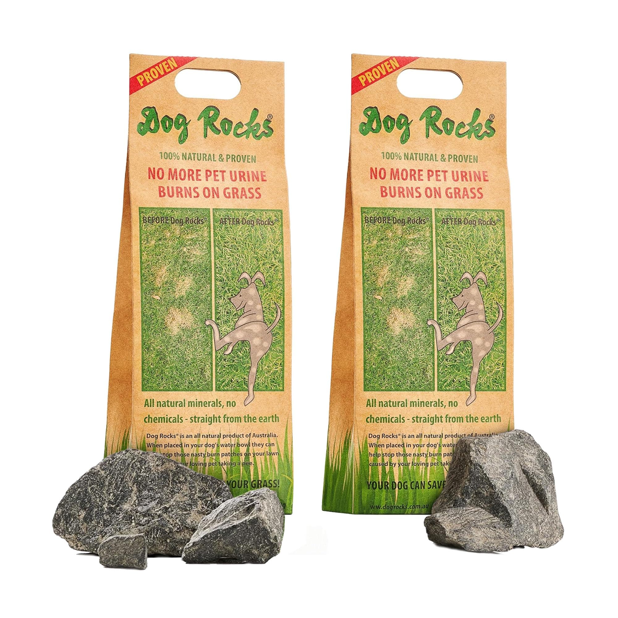 Dog Rocks 100% Natural Urine Patch Preventer - 200g Bag - Pack of 2