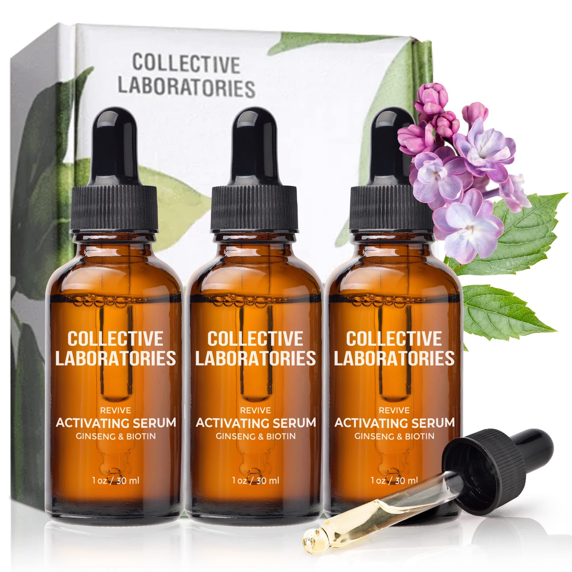Collective LaboratoriesActivating Serum, Hair Growth Oil for Thinning Hair and Hair Loss, Treats the Scalp with Amino Acids, Minerals & Powerful Botanicals that Generate Hair Growth