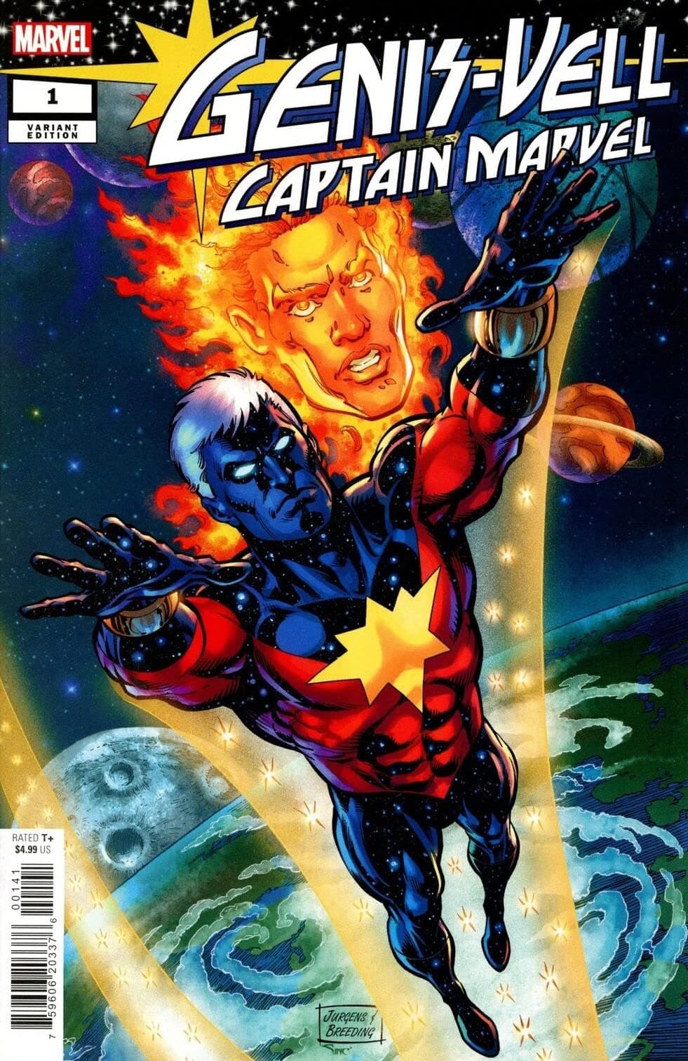 Genis-Vell: Captain Marvel #1C VF/NM ; Marvel comic book | Peter David Jurgens variant