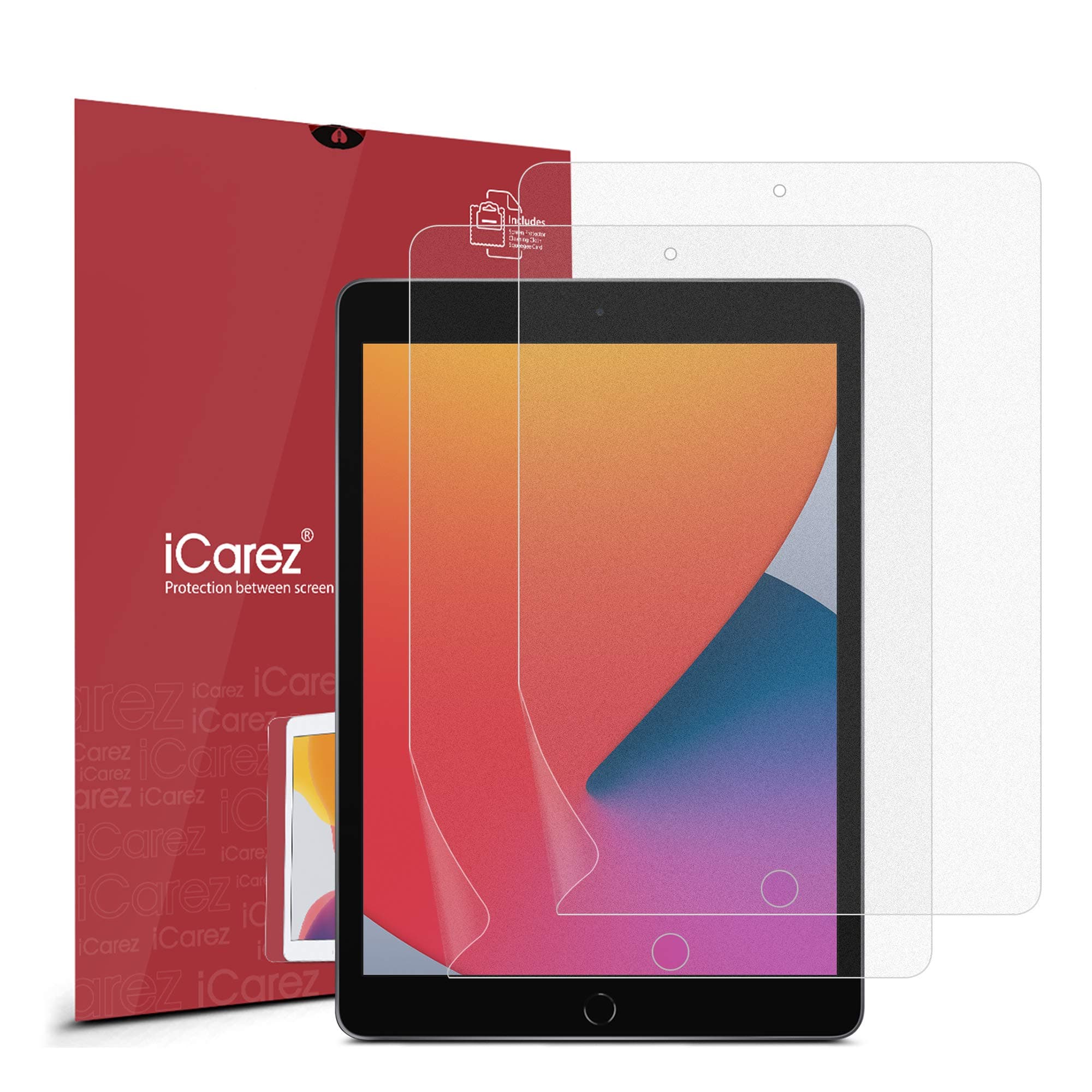 iCarez Screen Protector for 10.2 iPad 9/8 /7 (2021/2020 /2019), 2-Pack Feels Writing on the Paper