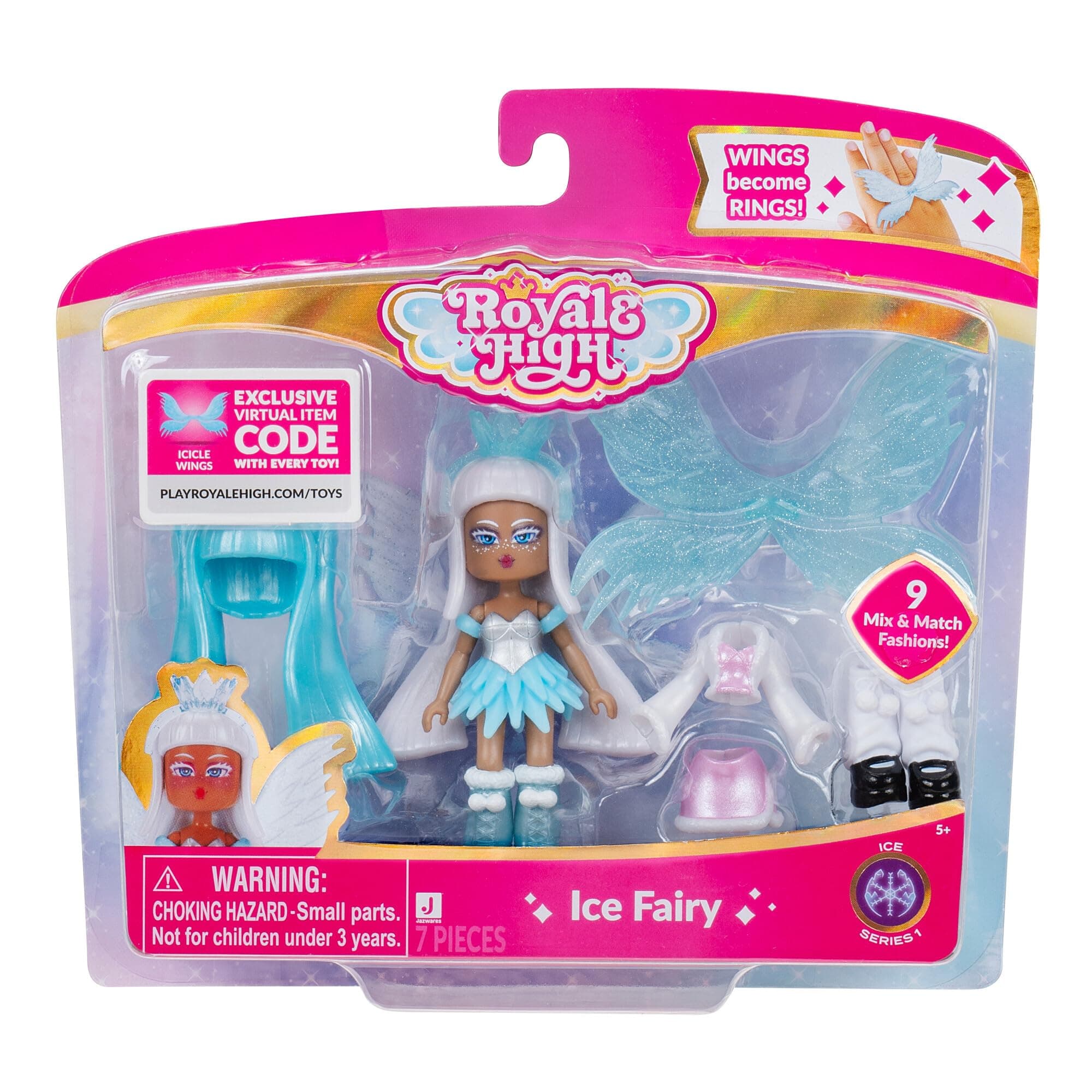 Royale High 3” Ice Fairy Fashion Doll - 1 Figure with 9 Fashion Accessories -...
