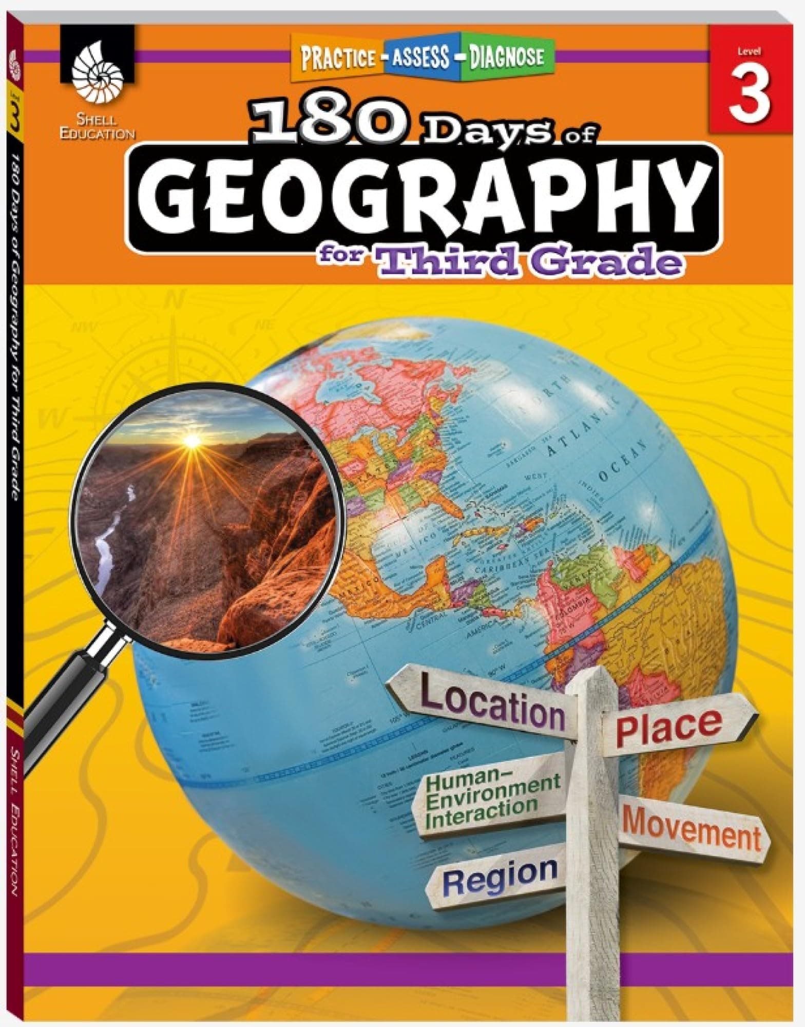 180 Days™: Social Studies, Geography for 3rd Grade Practice Workbook for Classroom and Home, Cool and Fun Practice Created by Teachers