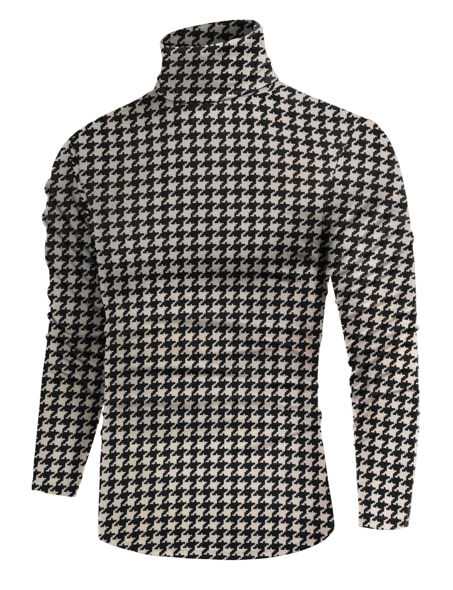 Men's Casual Slim Fit Basic Tops Knitted Lightweight Turtleneck Pullover Sweater