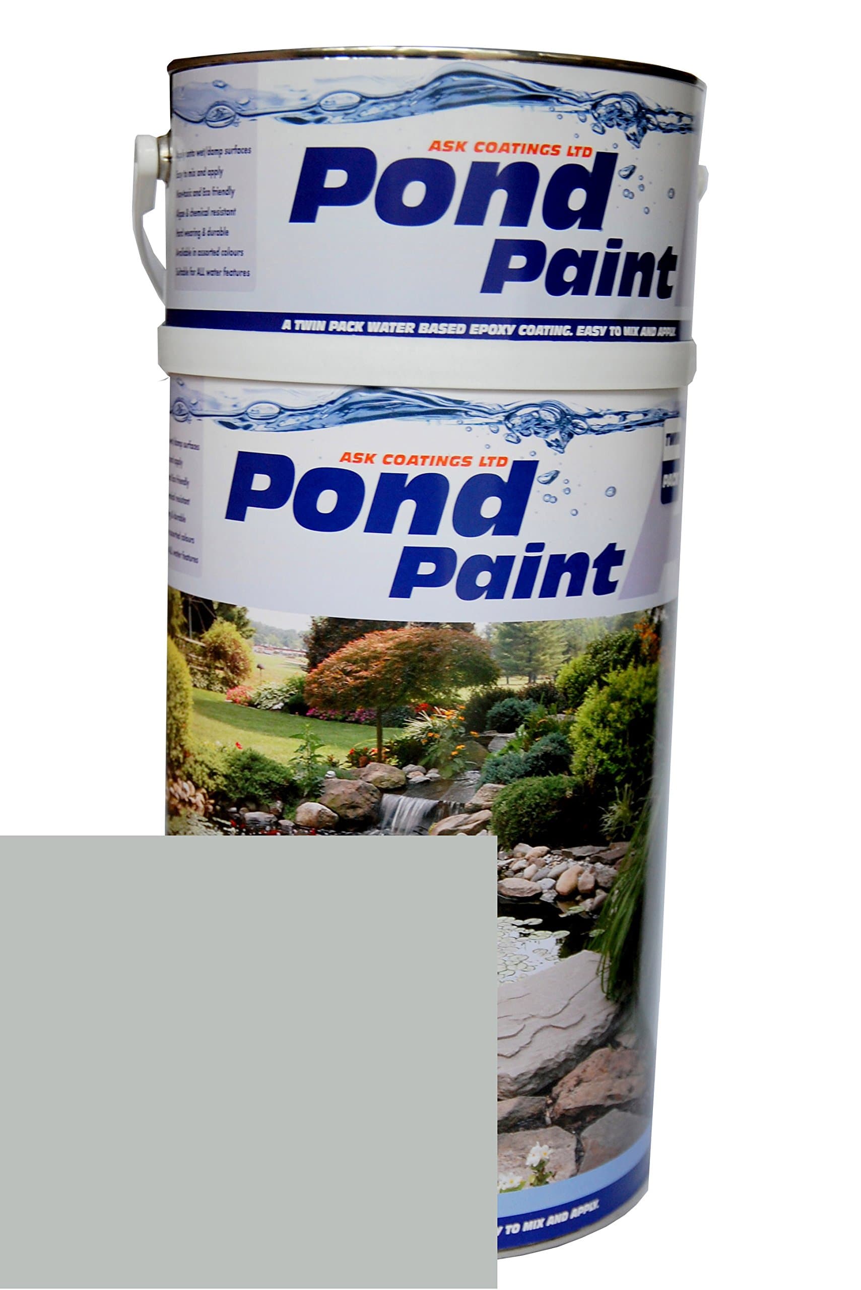 ASK Coatings Water Based Epoxy Resin Pond Paint 5L (Grey)