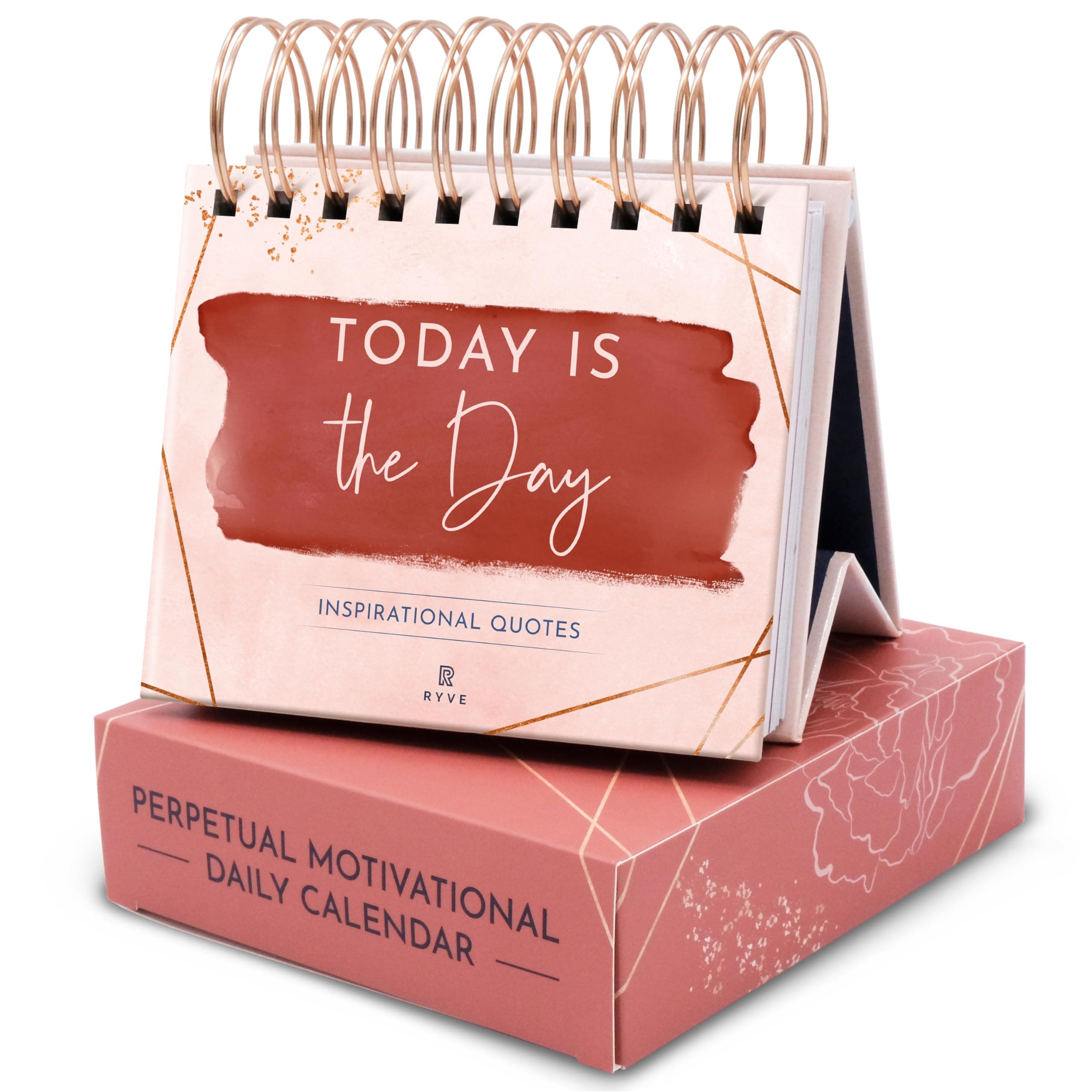 Ryve Inspirational Desk Calendar - Motivational Flip With Quotes Calendar, Gifts For Women, New Job Gift, Daily Affirmations Women