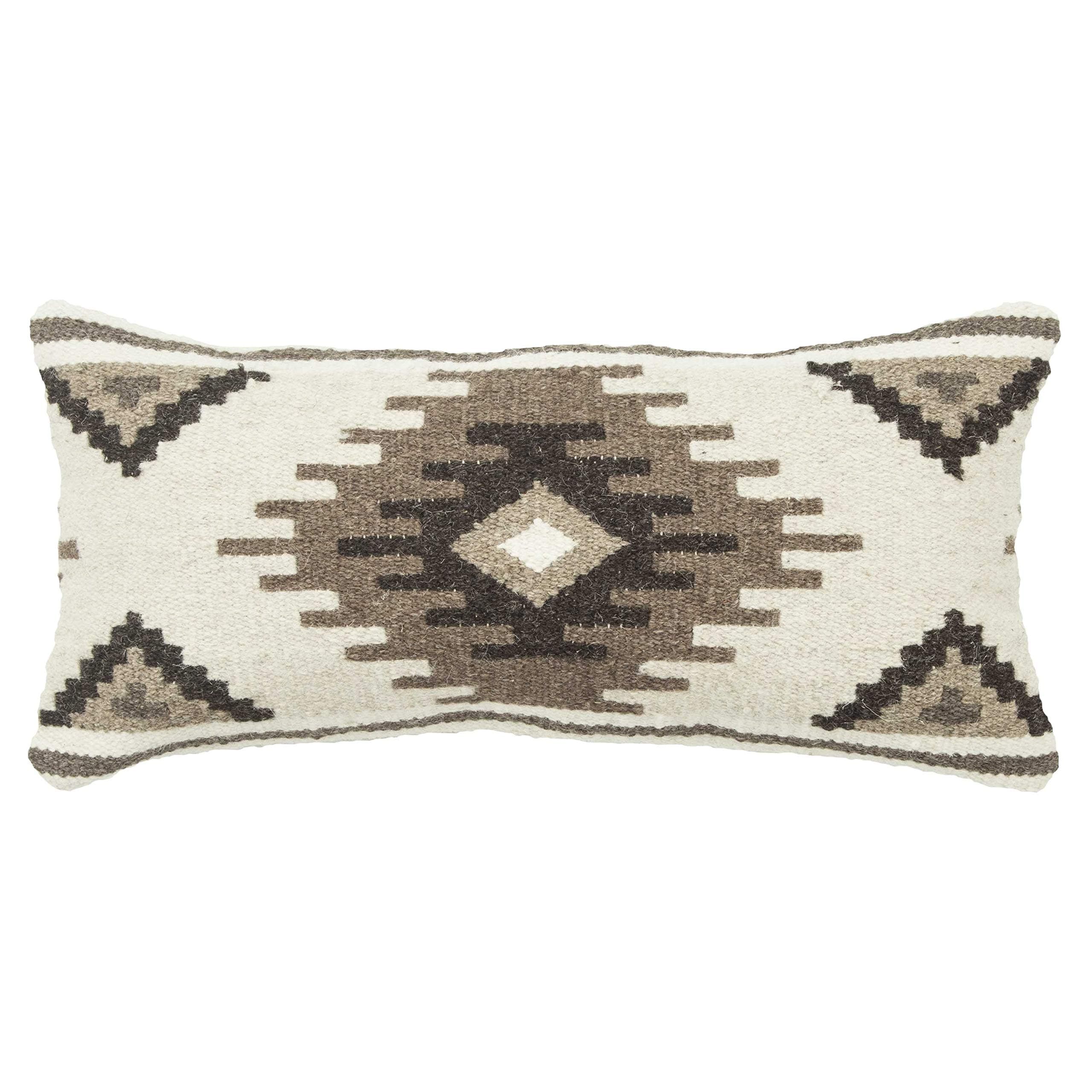 Rizzy Home | T13909 | Poly Fill Decorative Pillow | 14"x26" Light Blue Geometric