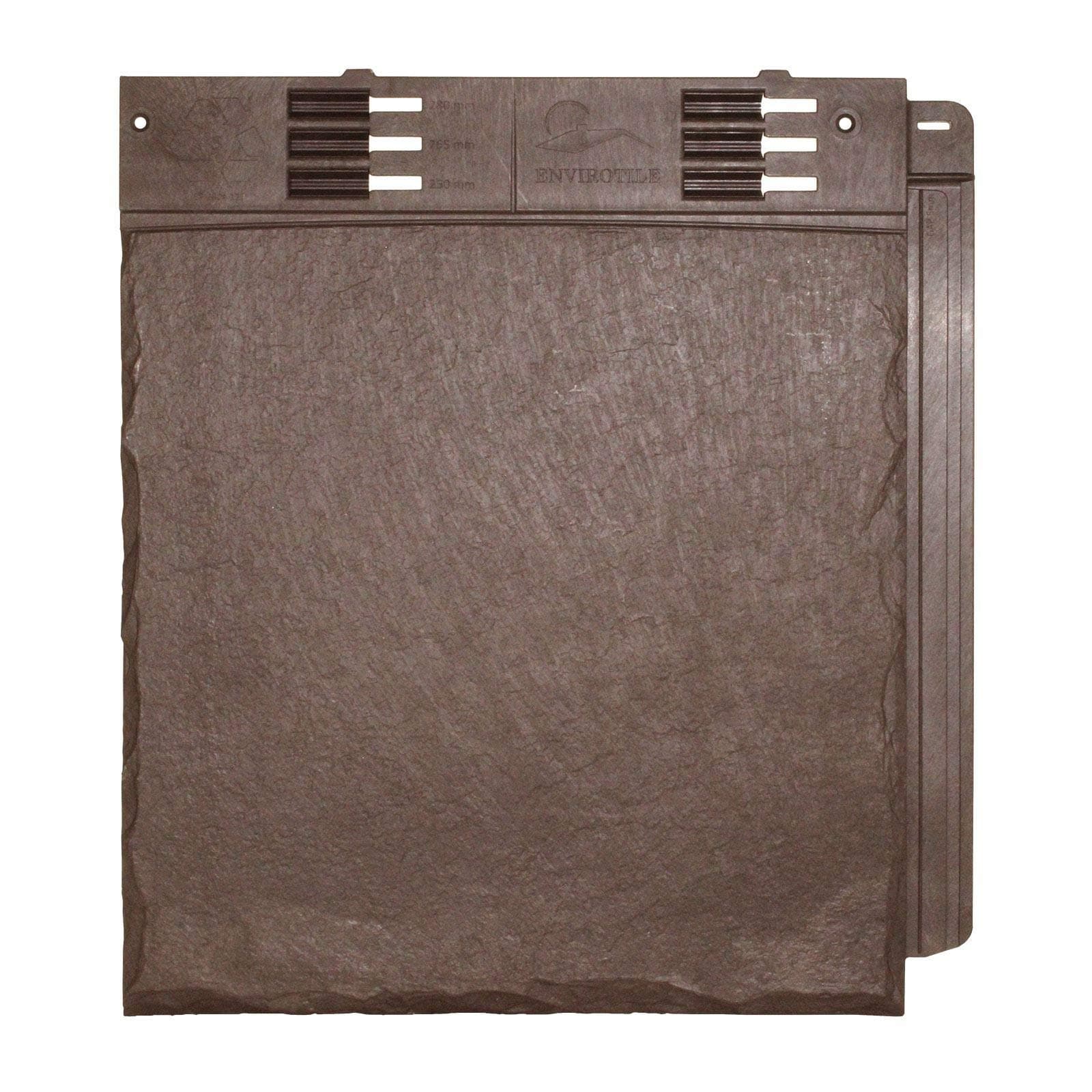 50 x Brown Enviro Tile Slate Roof Lightweight Synthetic Plastic Roofing Conservatory Porch Garage Shed Shingle