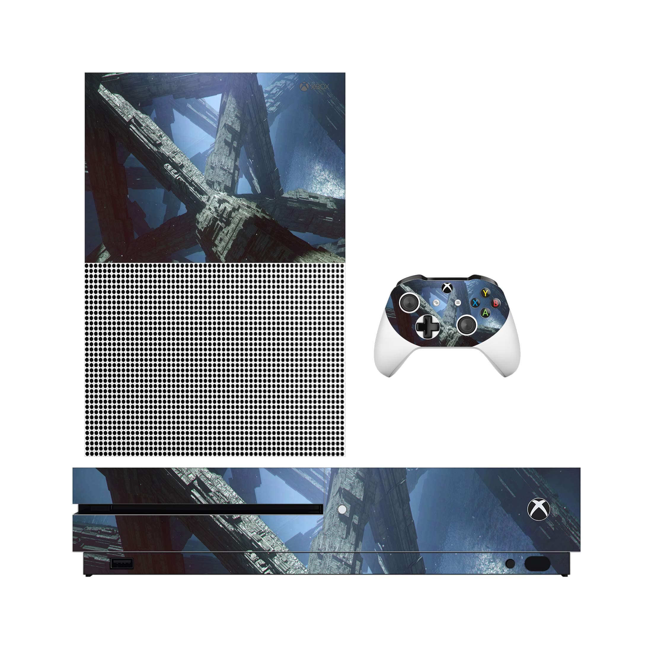 GADGETS WRAP Destiny 2 Planet io Concept Art Printed Skin for Xbox One S Console & Controller