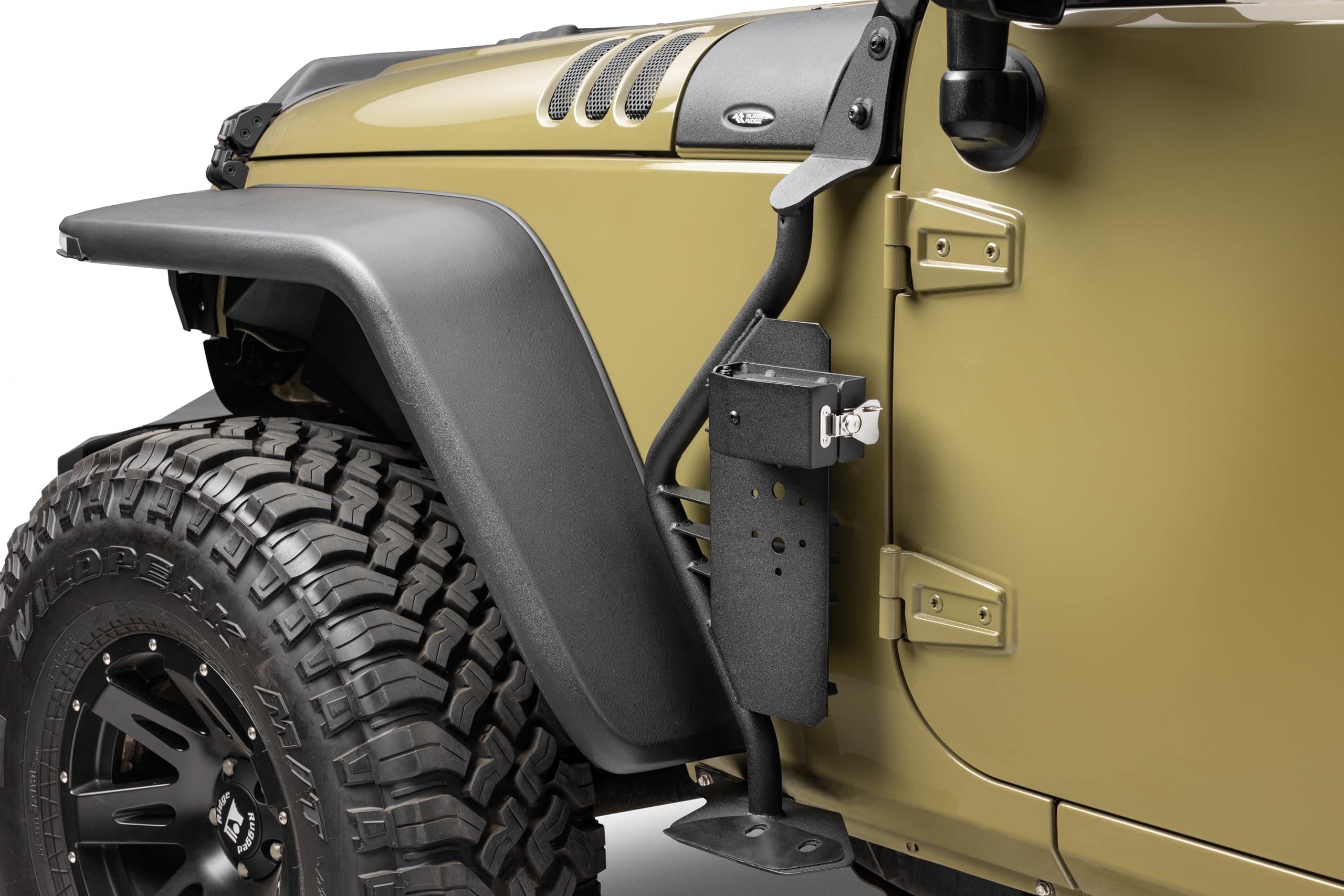 Go Rhino Exterior Jack Mount | Mild Steel, Textured Black | 701009T | Fits 2007-2018 Jeep Wrangler JK, JKU, 2-Door or 4-Door