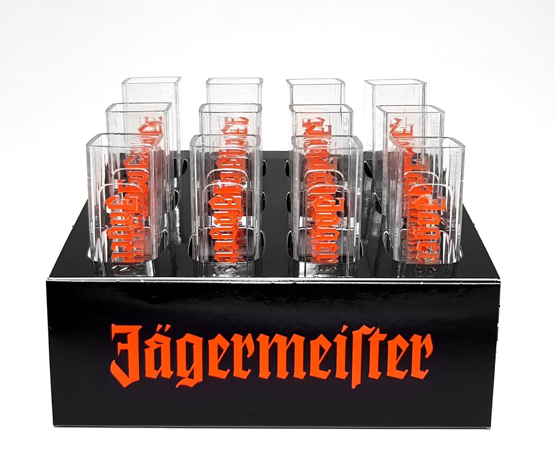 Jägermeister plastic shot glasses, test tubes, pack of 12