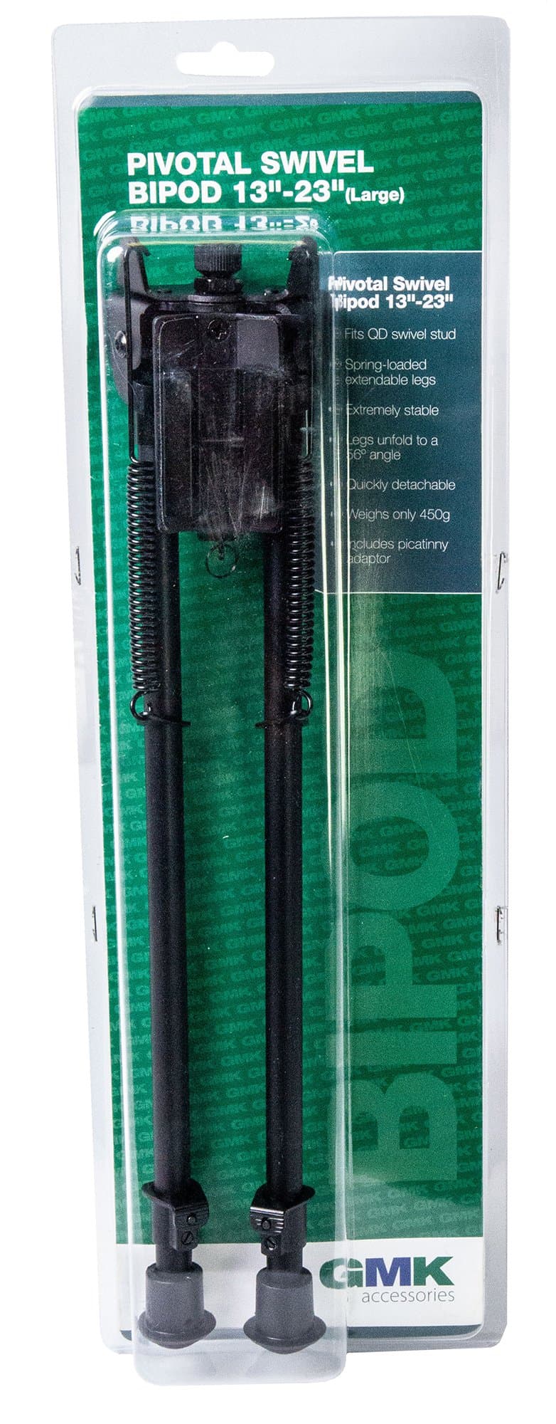 GMK QD Pivotal Rest Shooting Adjustable Bi-Pod 13-23" Hunt Range