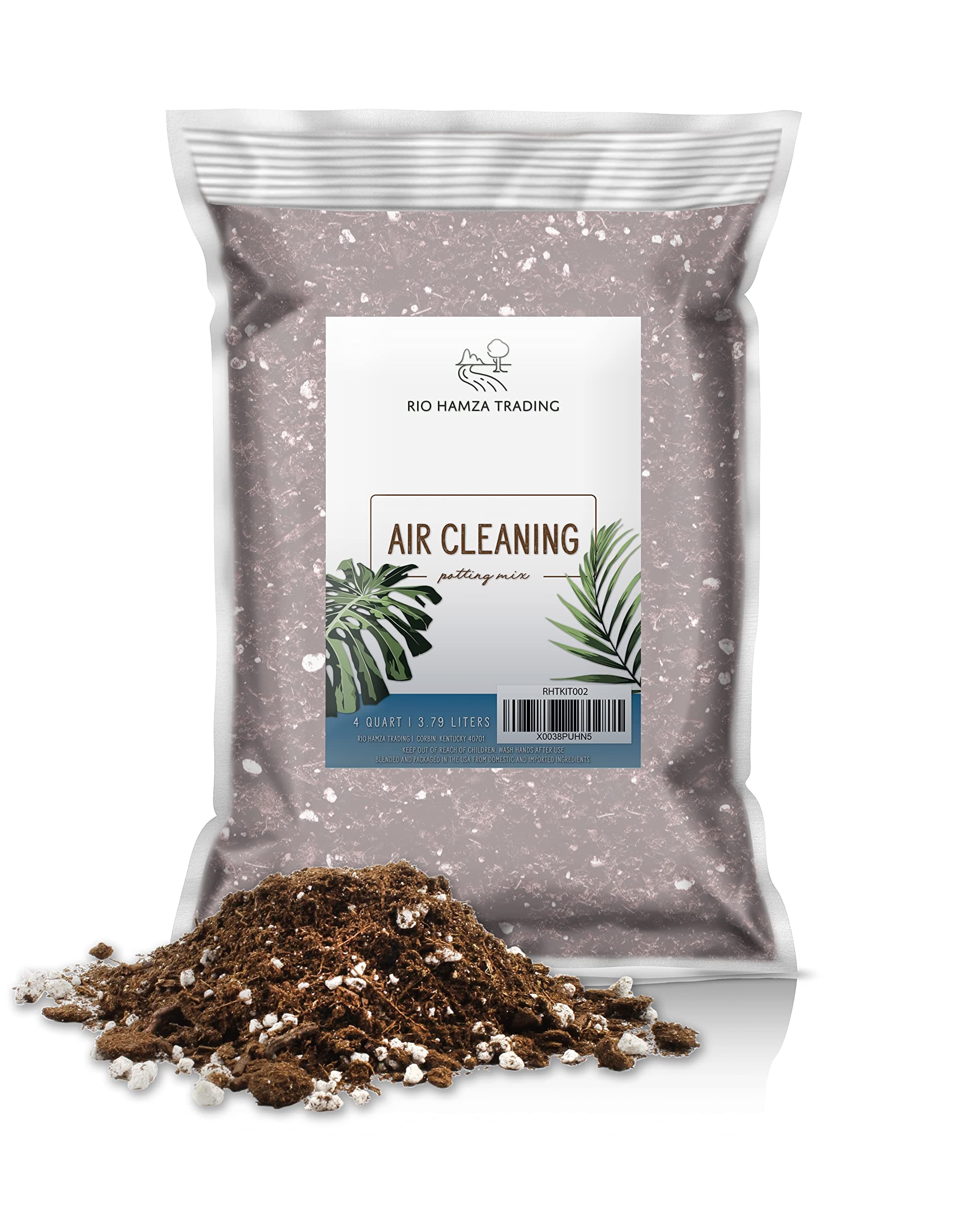 Air Cleaning Indoor Plant Soil Mixture, Gardening Soil Amendment and Clean Air Plant Soil Media, 4qt