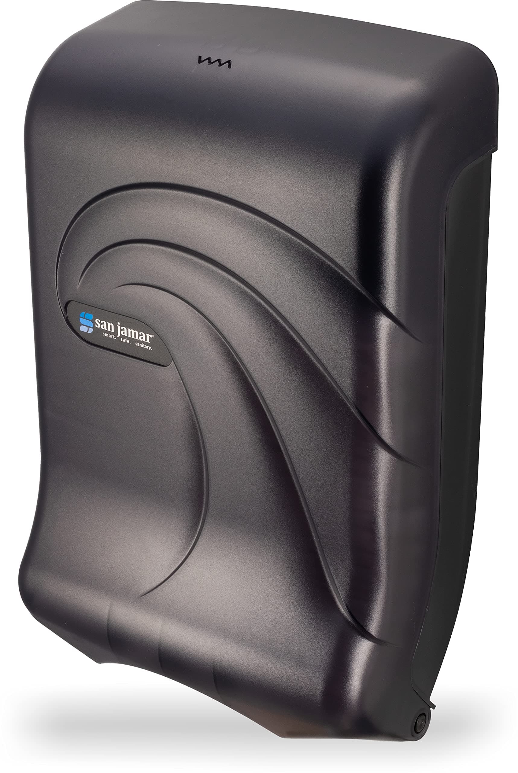 San Jamar Ultrafold Plastic Paper Towel Dispenser for Bathroom, Black