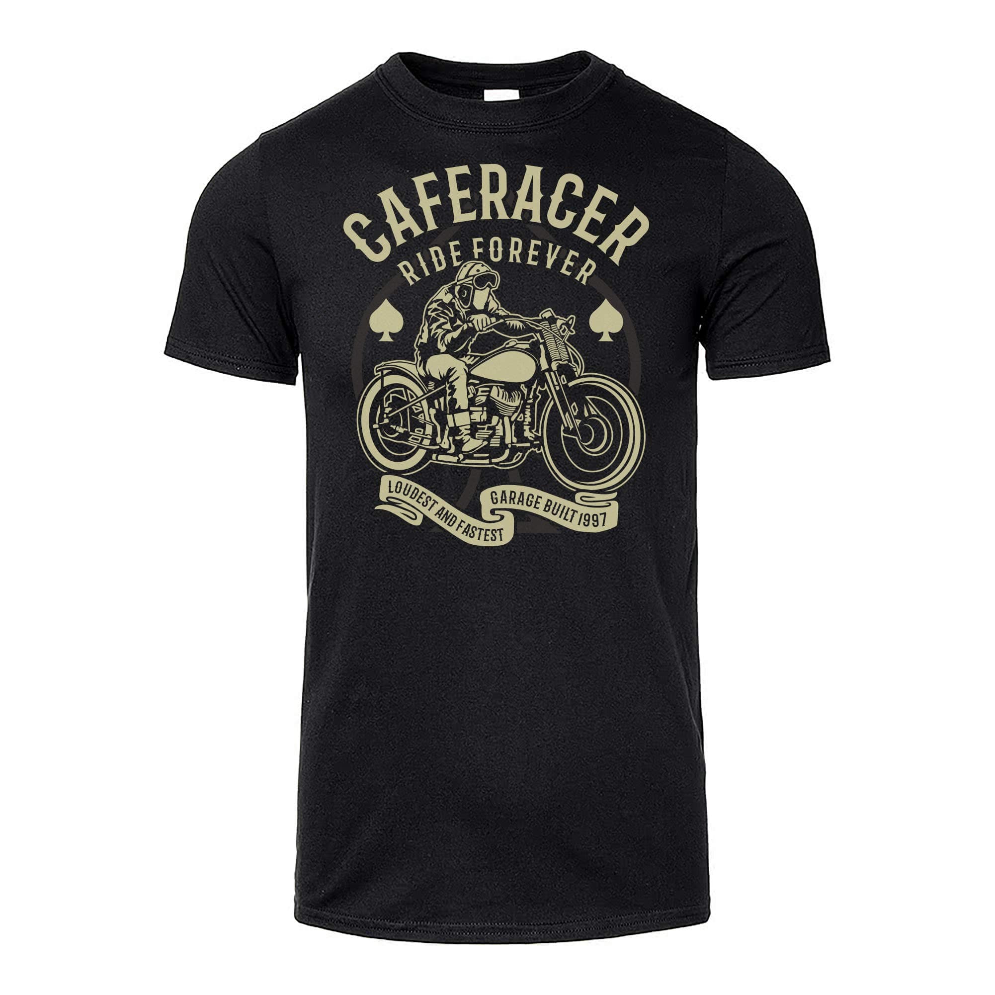 Caferacer Ride Forever Men's Motorcycle T-Shirt Unisex Biker Shirt