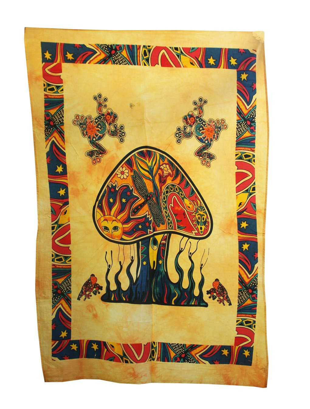 Shubhlaxmifashion Psychedelic Mushroom Tapestry Frogs Magic Shrooms Tapestry Dorm Tapestry Hippie Tapestry Wall Hanging Fantasy Bohemian Poster Trippy Animal Wall Art