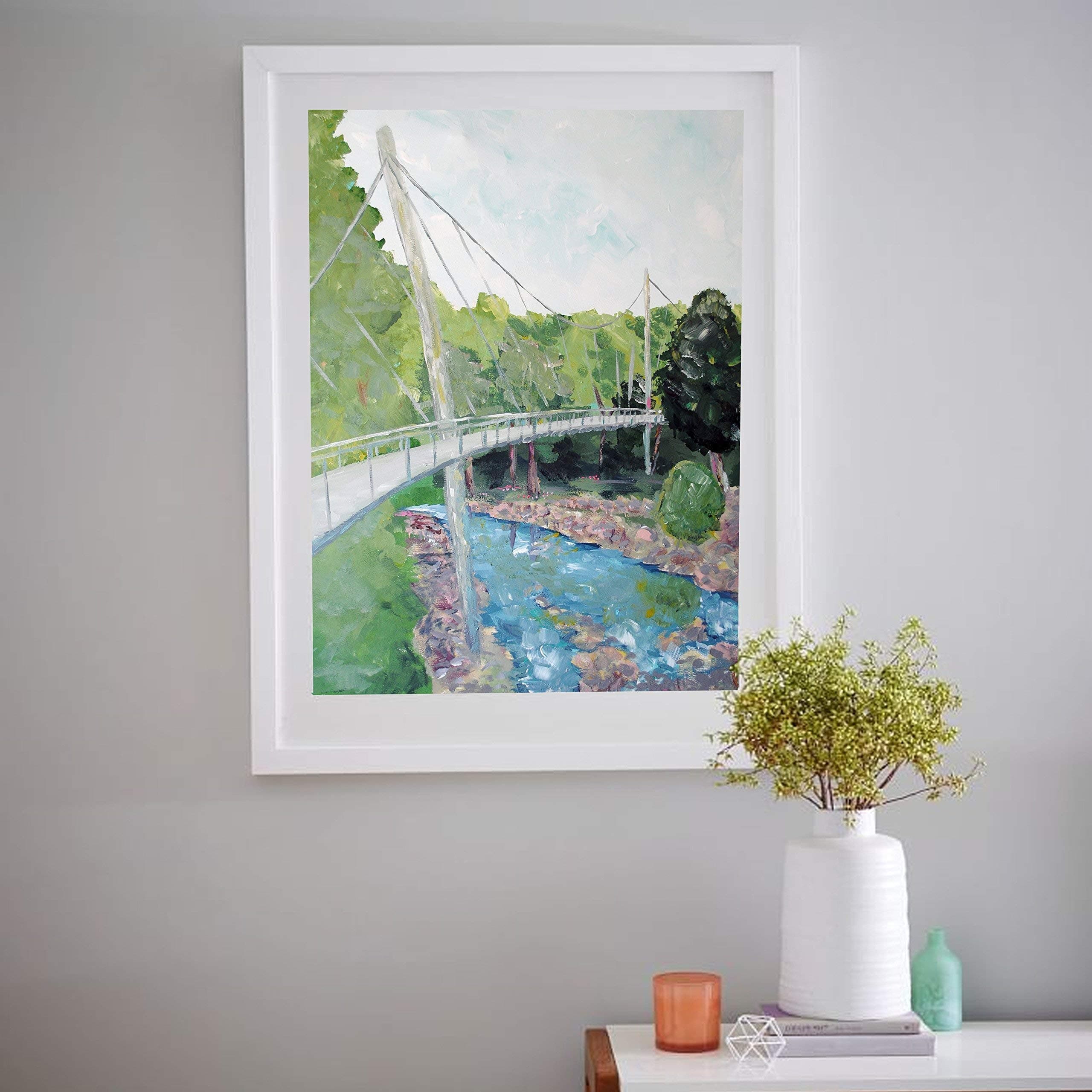 Falls Park on the Reedy | Greenville, South Carolina Artwork | Giclee Art Print by The Tattered Traveler