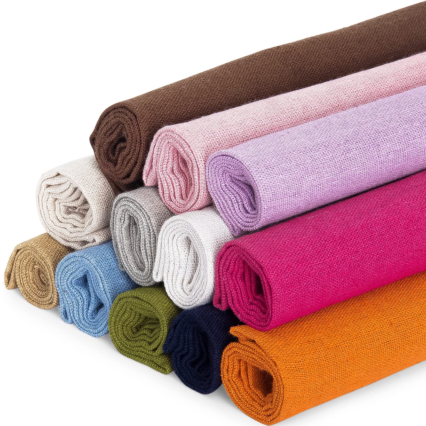 12 Pcs/Set Linen Cloth Needlework Fabric, Embroidery Quilting Fabric Garments Crafts Accessories Square Embroidery Stitch Cloth Backing Material Sewing Draping(19 x 19 Inch)