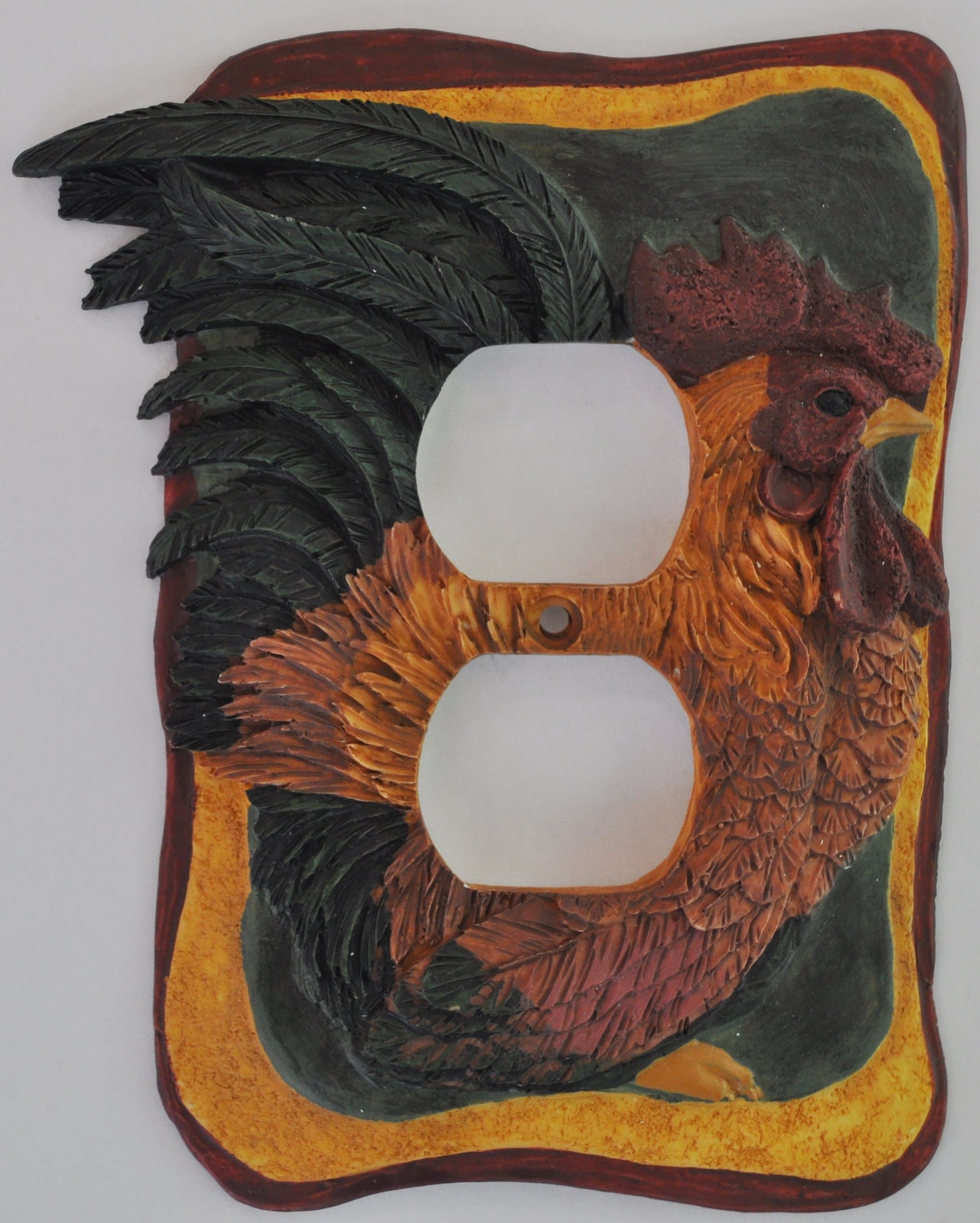 French Country Rooster Kitchen Decor Electrical Outlet Plate Cover