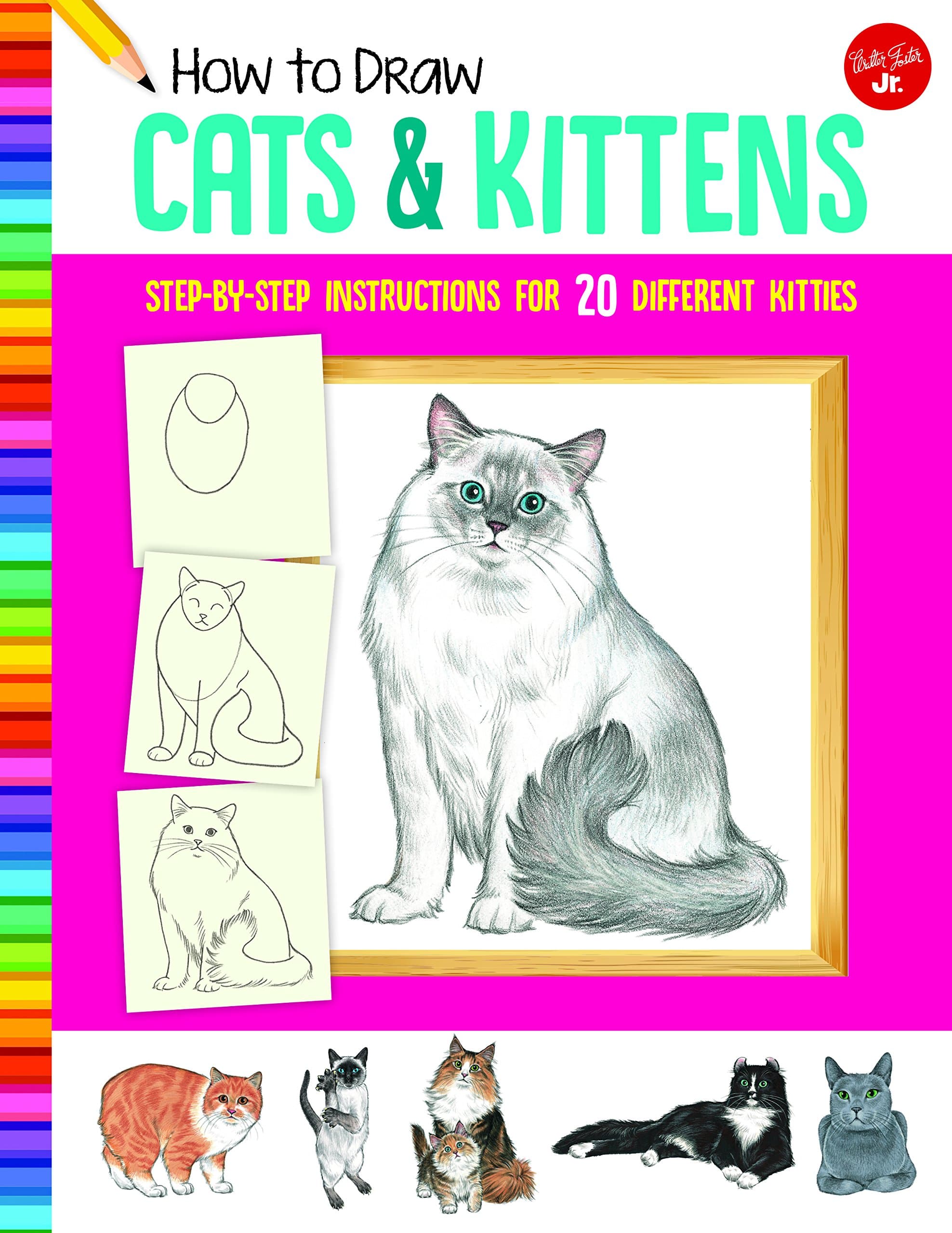 How to Draw Cats & Kittens: Step-by-step instructions for 20 different kitties
