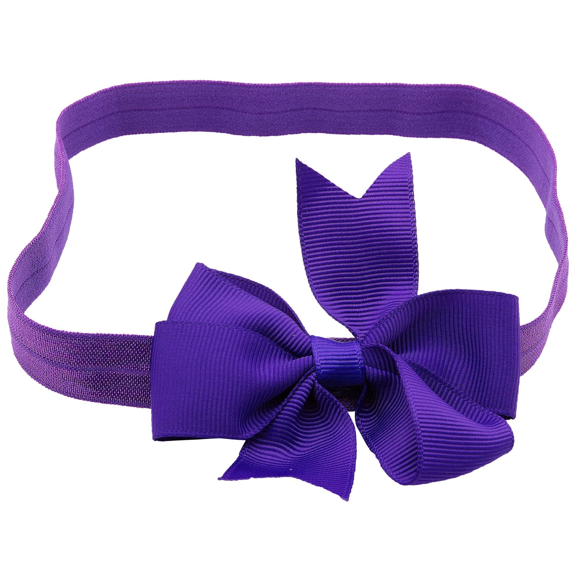 NeedyBee Purple Bow Classic Headband Kids Hair Accessories