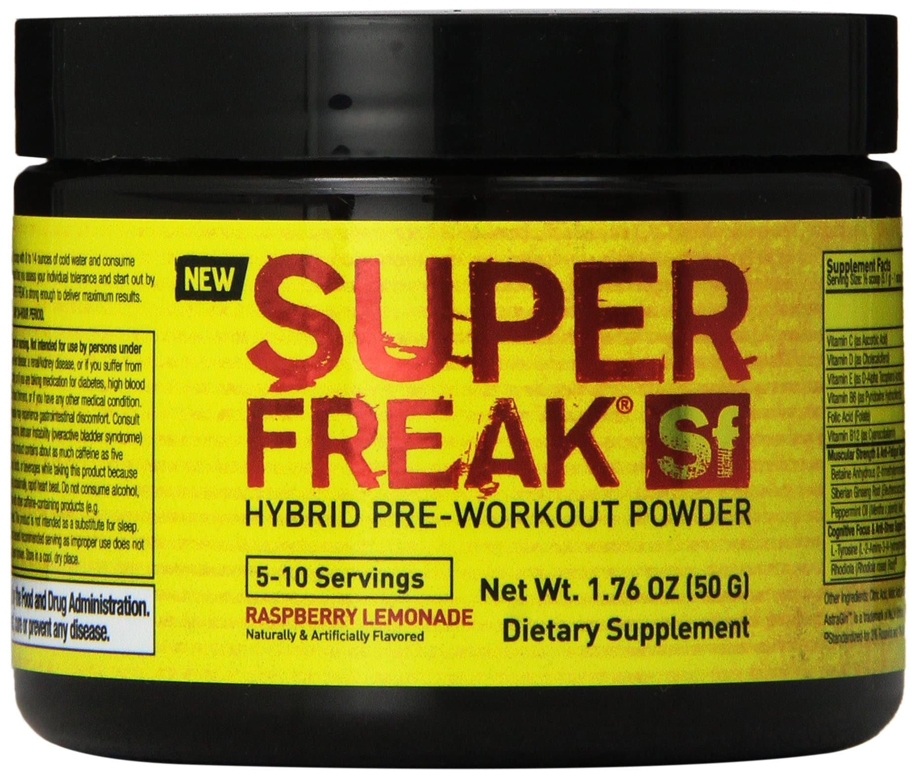 PharmaFreak Super Freak Hybrid Pre Workout Powder, Raspberry Lemonade, 50 Gram