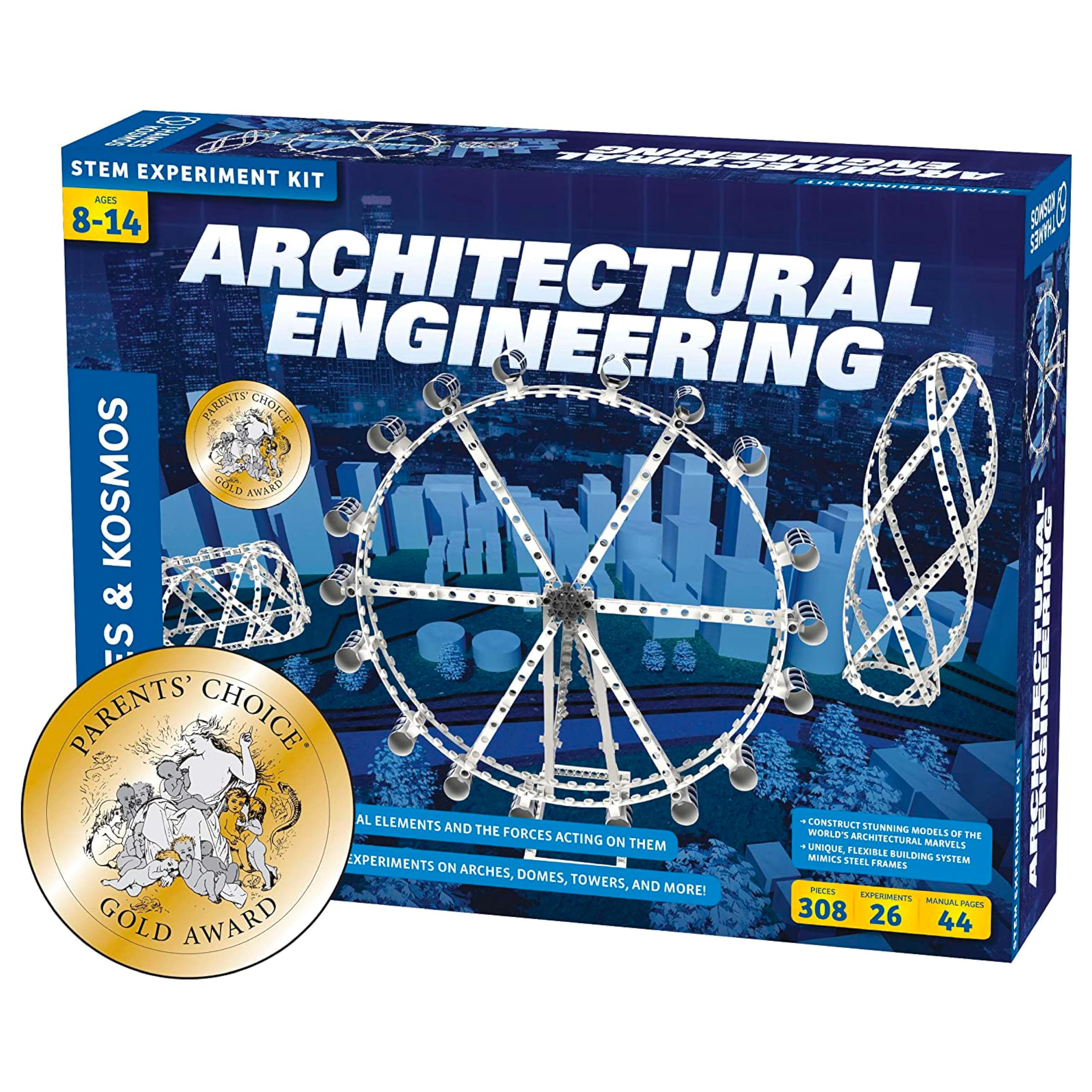 Architectural Engineering | Science Experiment & Model Building Kit | Build 26 Models of Structures & Structural Elements | A Parents' Choice Gold Award Winner 14.6 Inches