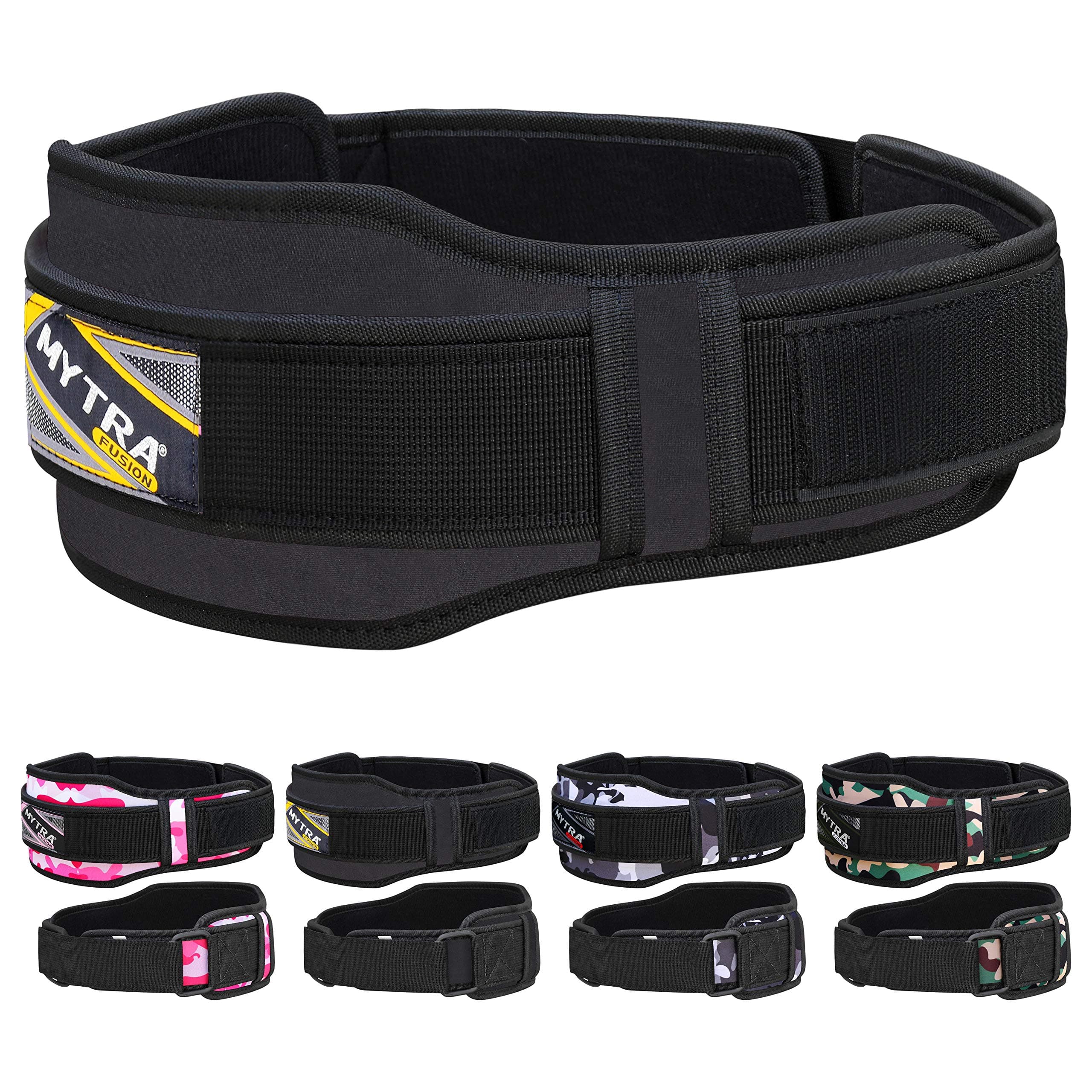 Mytra FusionUnisex Gym Belt Fitness Belt for Exercise, Weightlifting, Powerlifting, Back Support Neoprene Belt