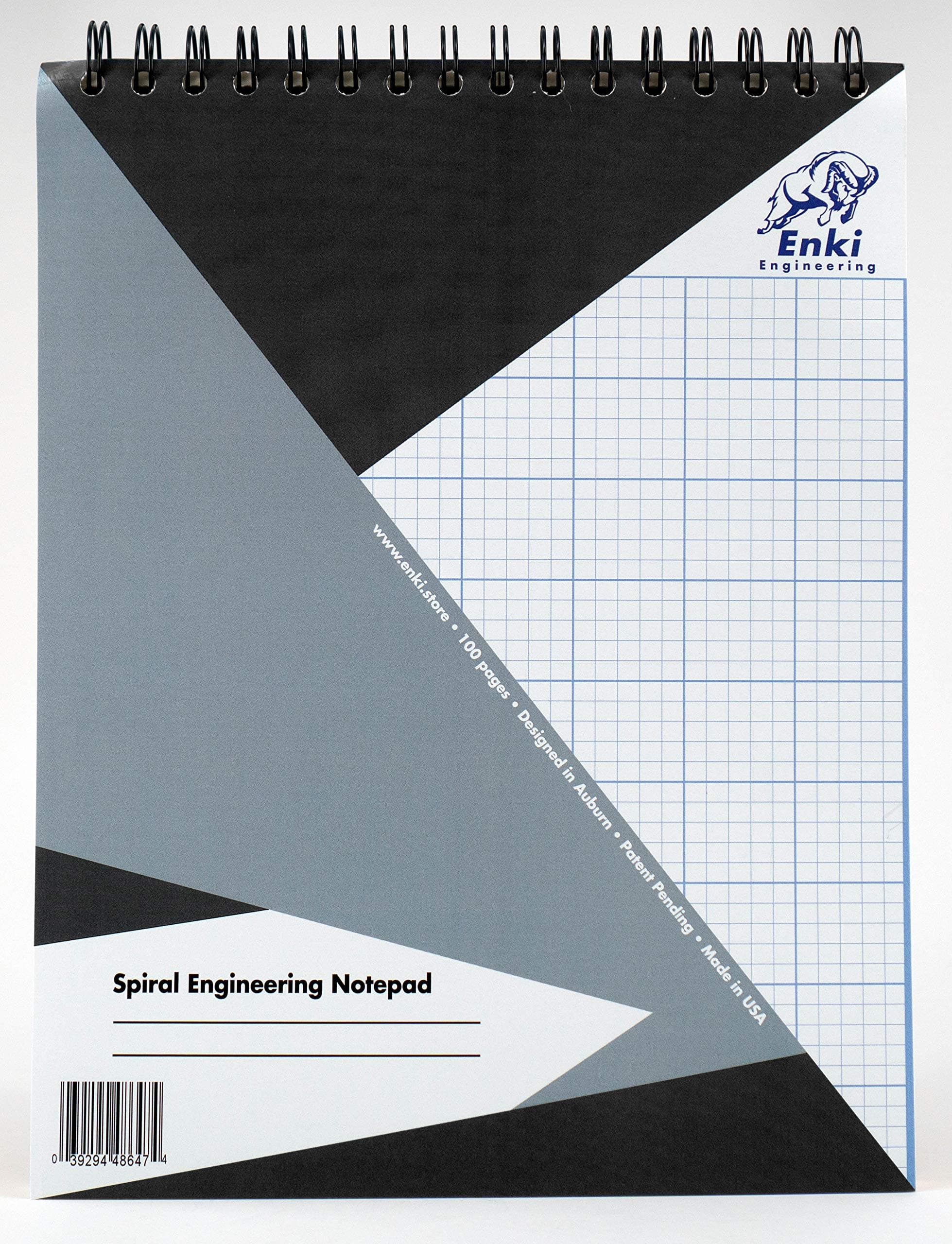 Engineering Paper 100 Sheet - Spiral Notepad (Grey Cover)