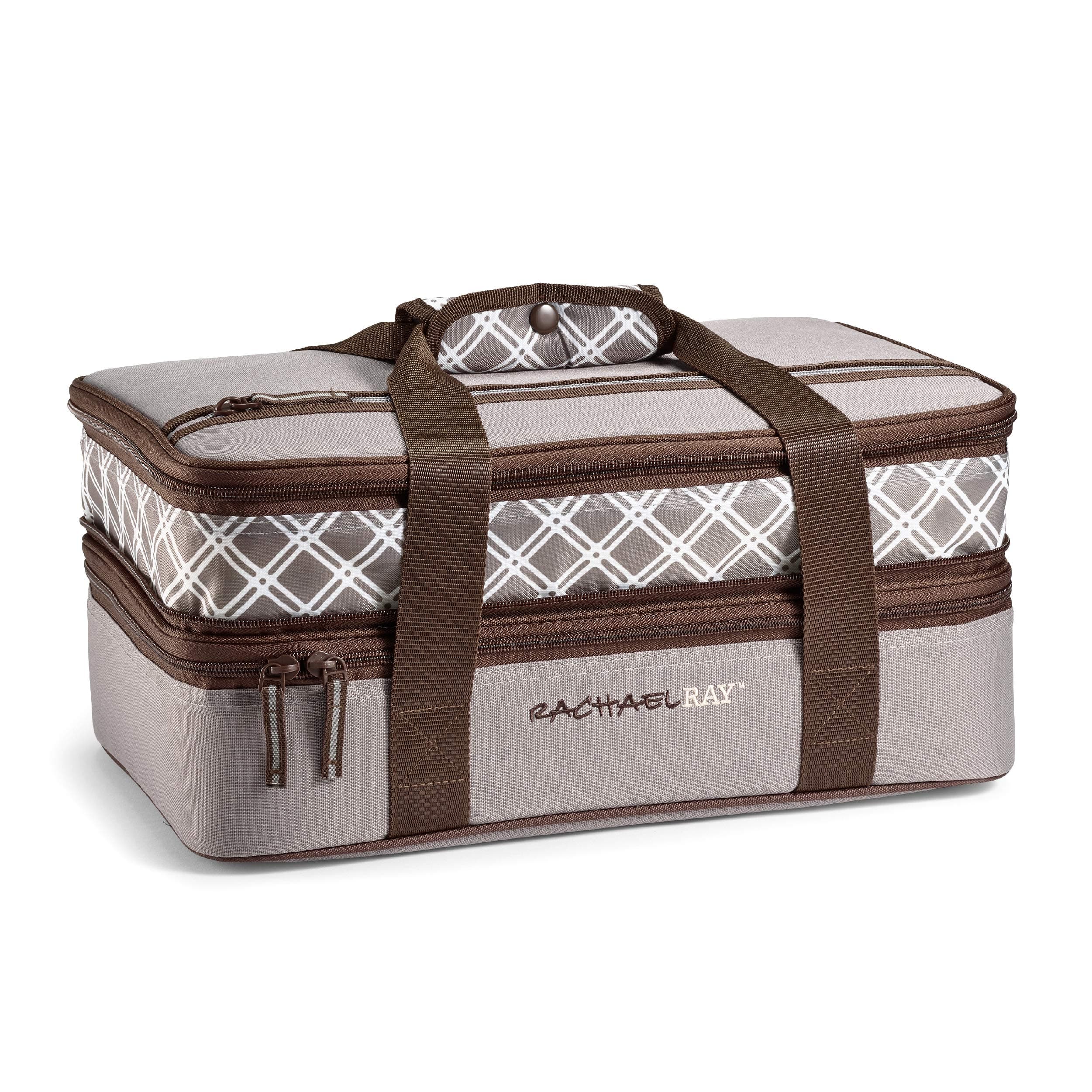 Rachael Ray Expandable Insulated Casserole Carrier for Hot or Cold Food, Ther...