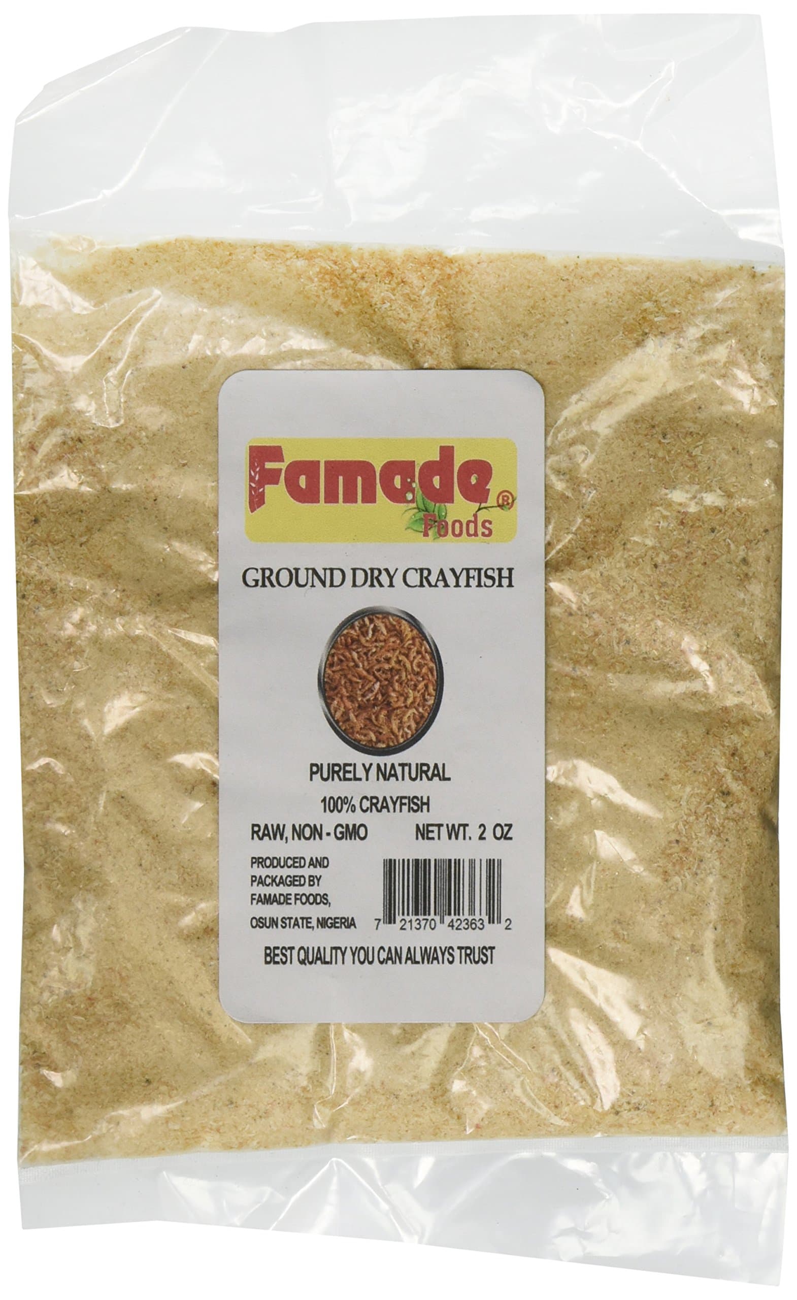 Famade Foods Ground Crayfish, Dry, 2 oz.