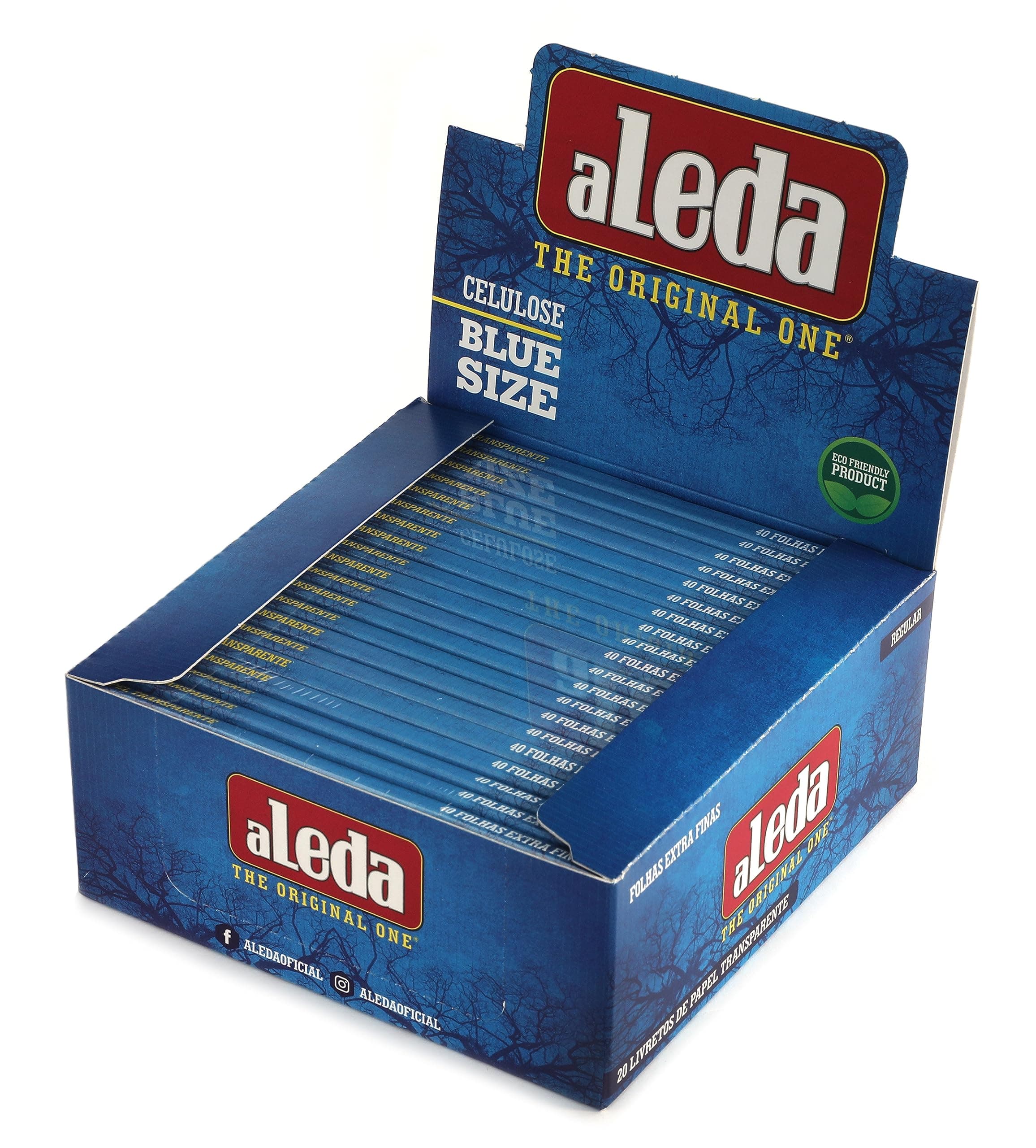 Blue Size Clear Cellulose Paper from Brazil - 1 Box = 20 booklets