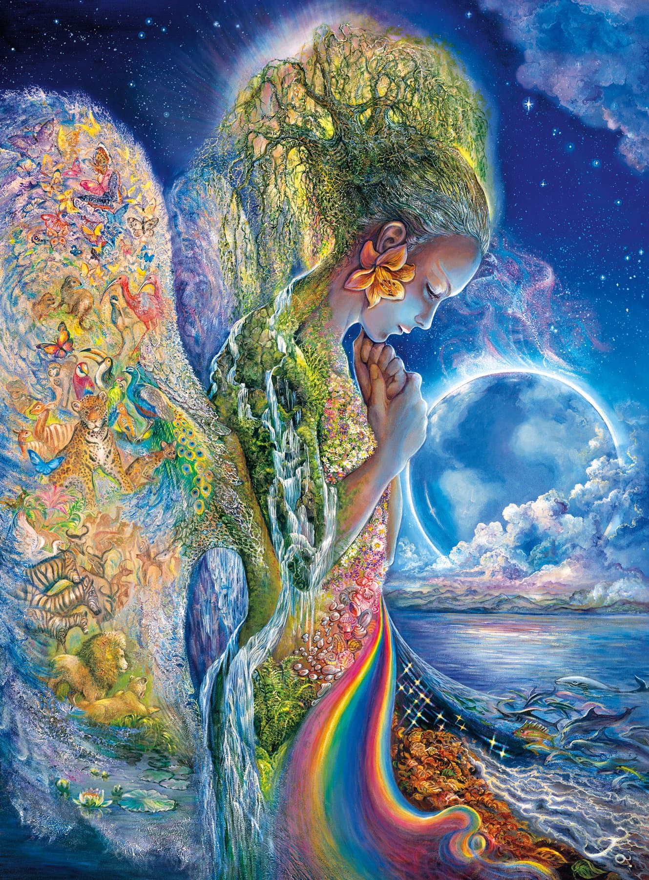 Buffalo Games - Josephine Wall - The Sadness of Gaia (Glitter Edition) - 1000 Piece Jigsaw Puzzle , Blue, 168 months to 1200 months