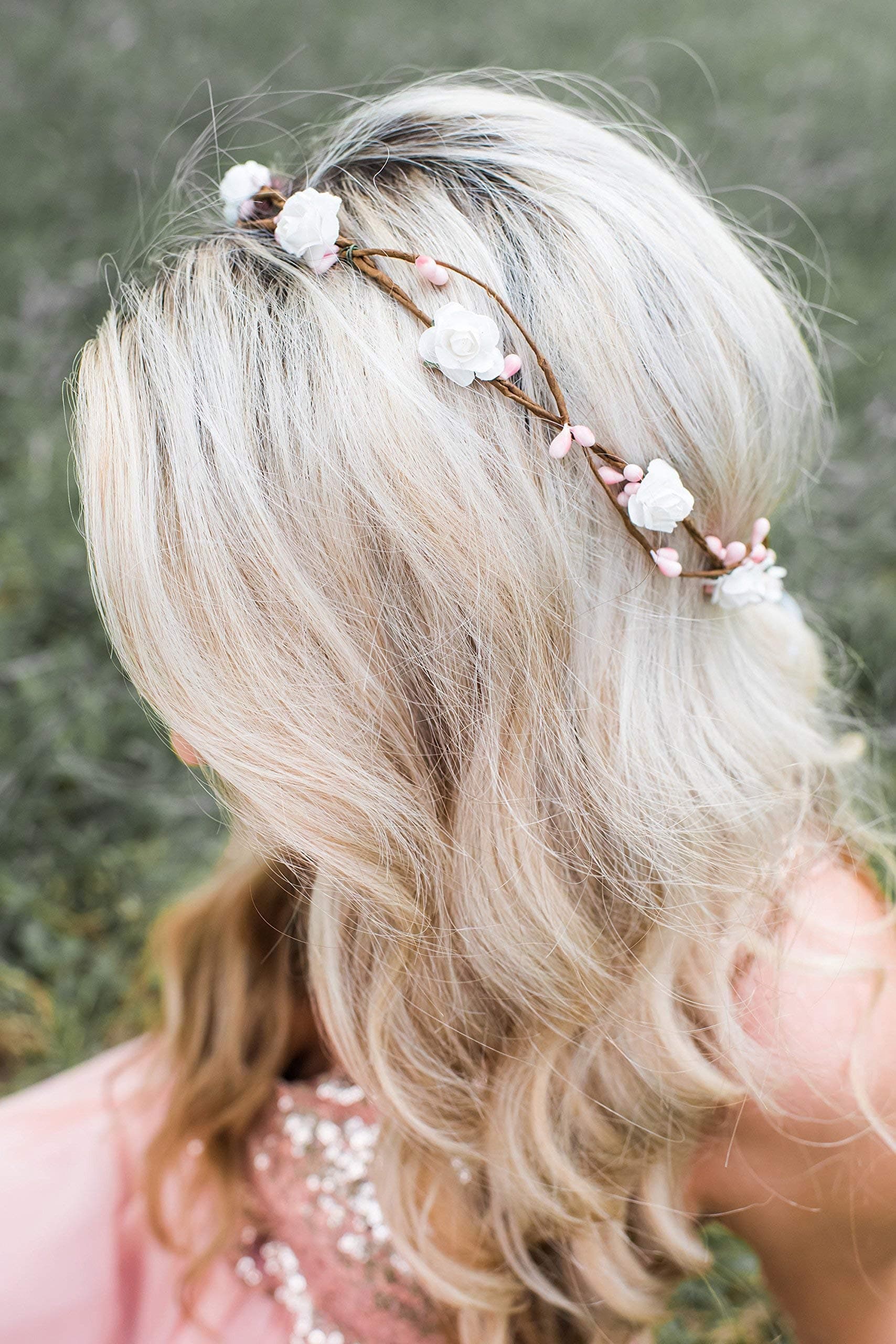 Flower Crown - Flower Crown Wreath - Soft Pink Berries