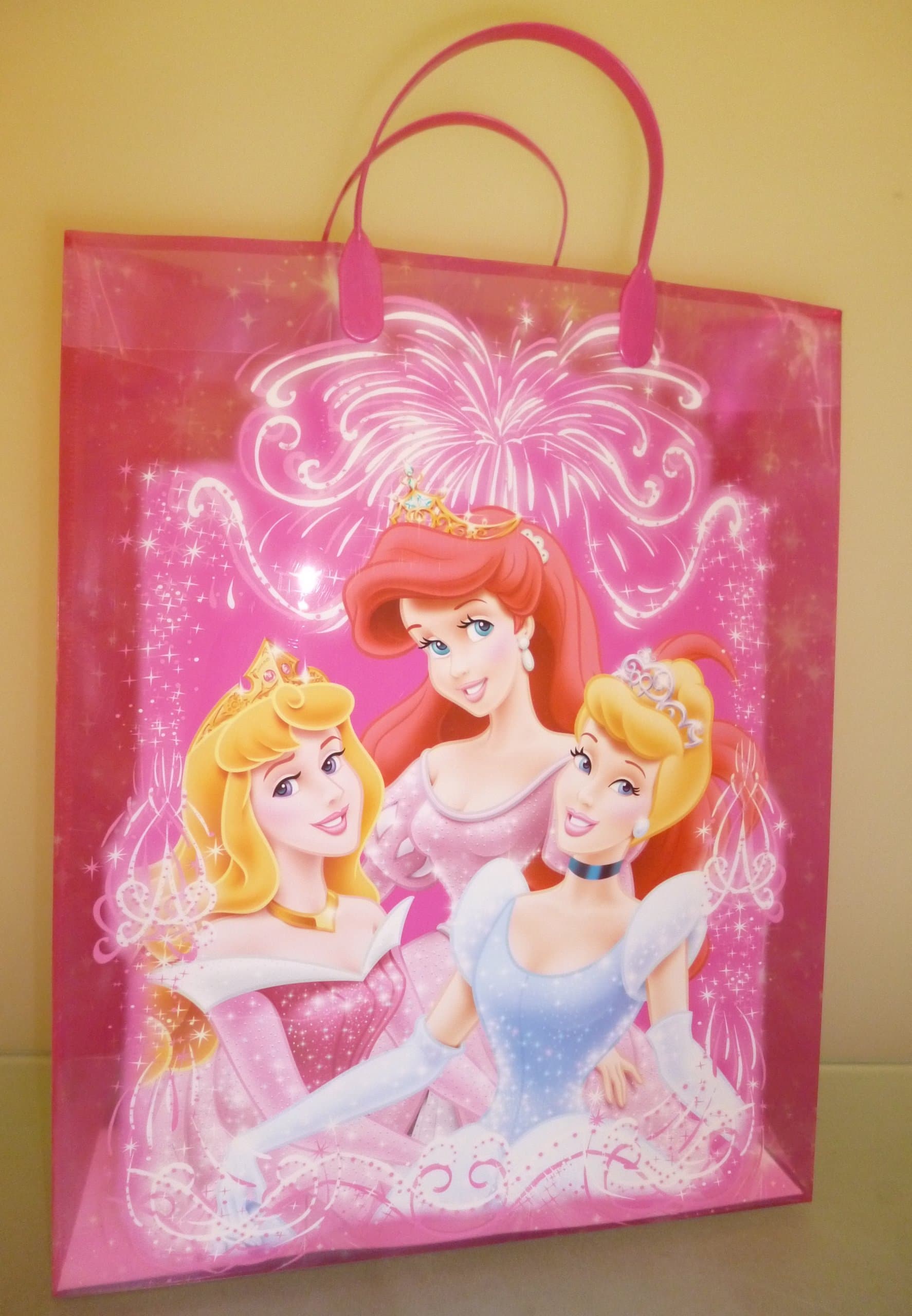 Disney Princesses CInderella, Ariel And Sleeping Beauty Shopping Bag / Gift Bag - Party Gifts - Party Supplies