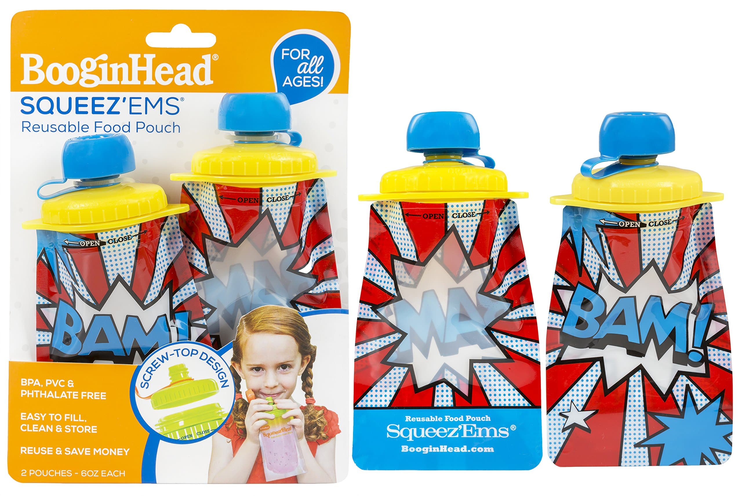 BooginHead Squeez'Ems Reusable Food Pouches