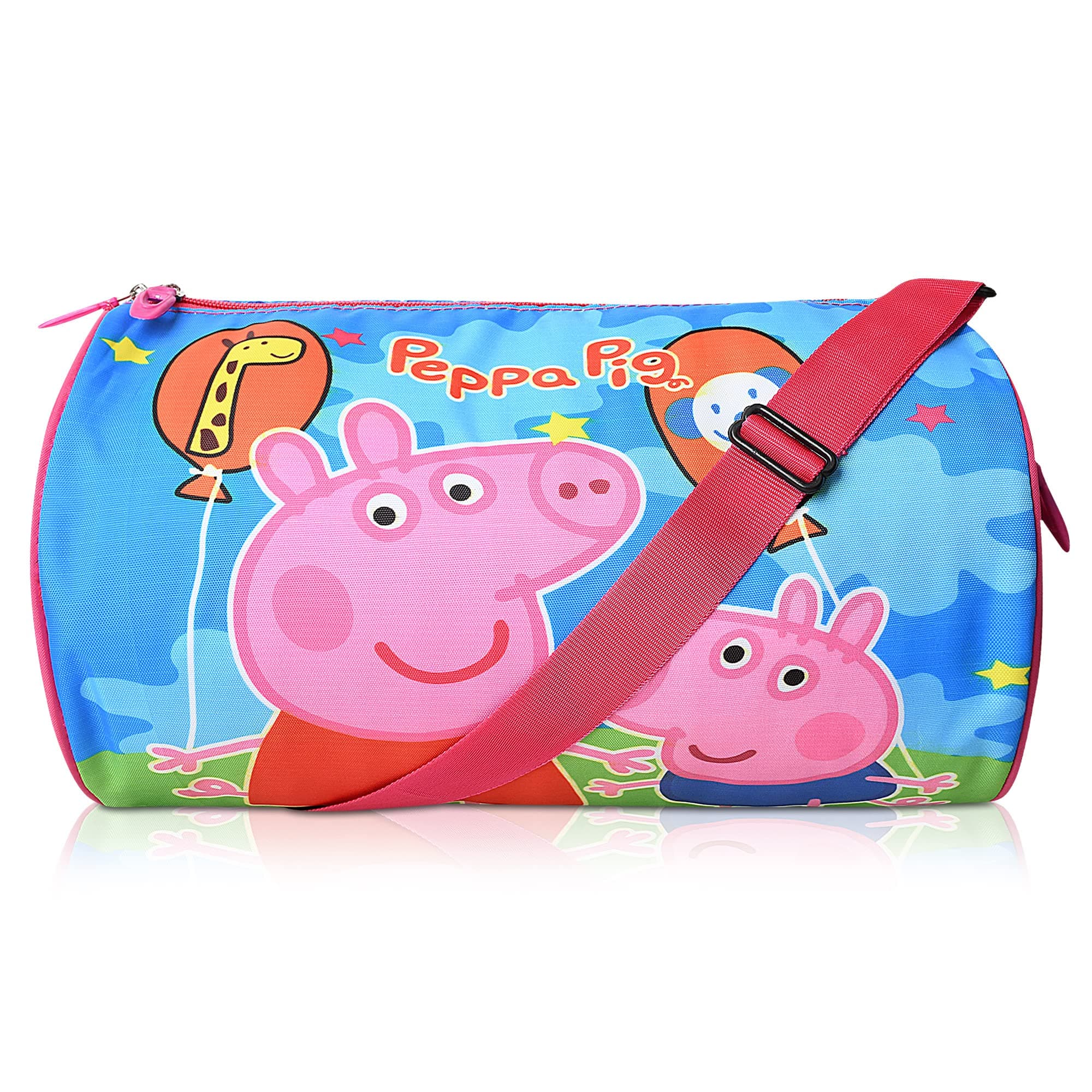 Multicolor Polyester Kids Duffle Travel Bag for Travelling Gym, Dance, Swimming, Picnic, Sports, Traveling Bag for Boys & Girls Duffle Bag, Pippa Pig, 18, Gym Bags