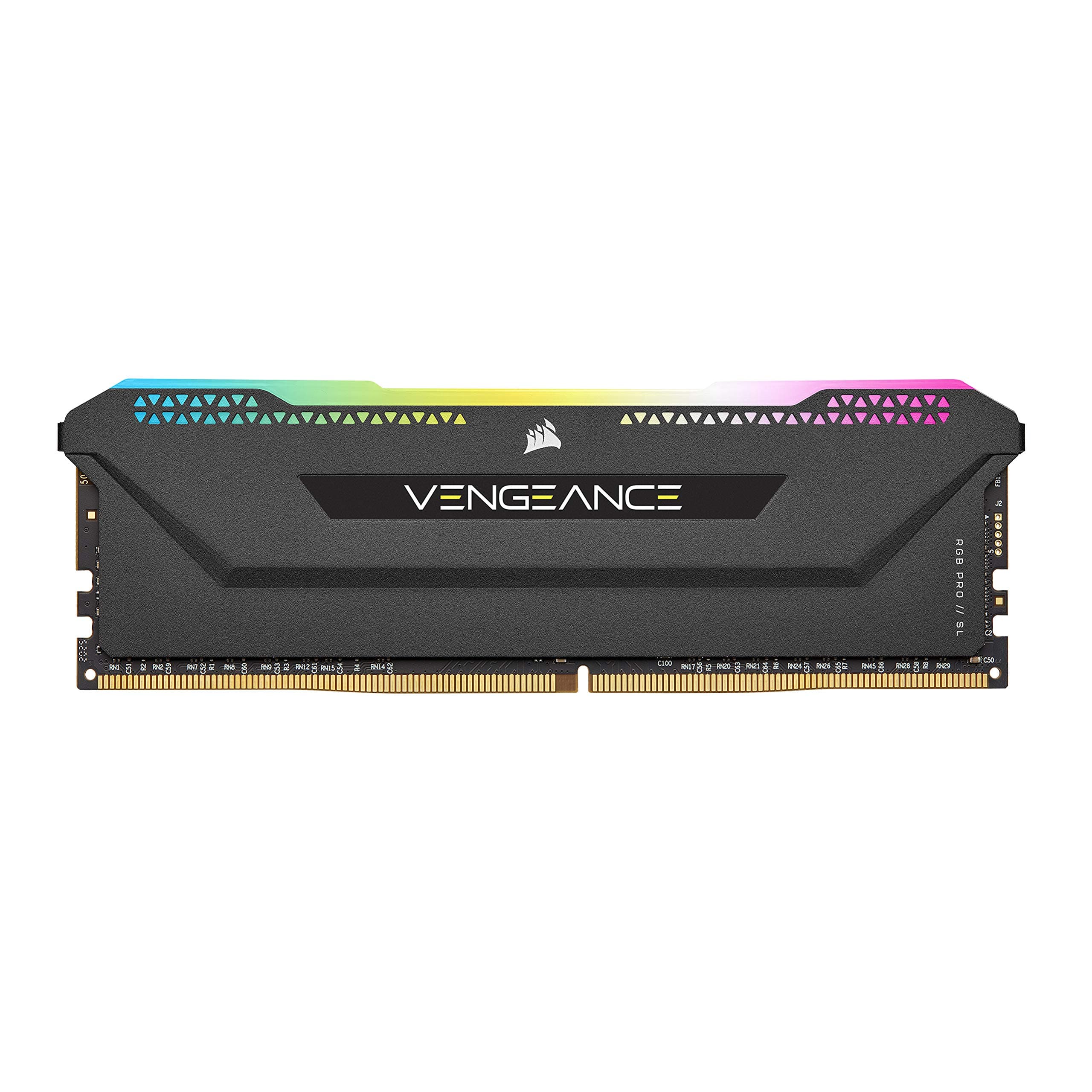 Corsair Vengeance RGB PRO SL 16GB (2x8GB) DDR4 4000MHz C18 Optimized for AMD Ryzen Desktop Memory (10 Ultra-Bright RGB LEDs, Custom Performance PCB, Tight Response Times, Intel XMP 2.0) Black