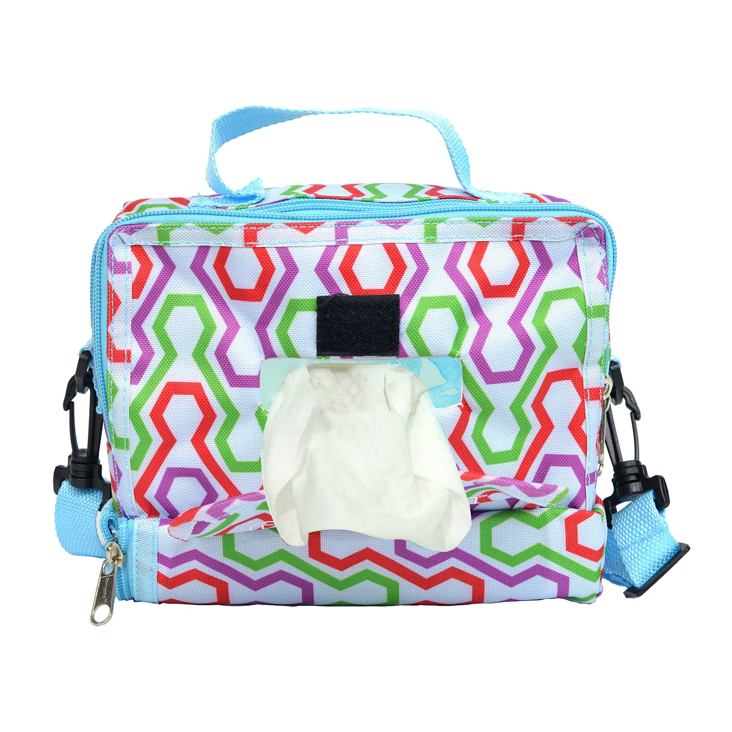 ChangePal Small Crossbody Diaper Bag with Portable Waterproof Changing Pad and Refillable Wipes Pouch